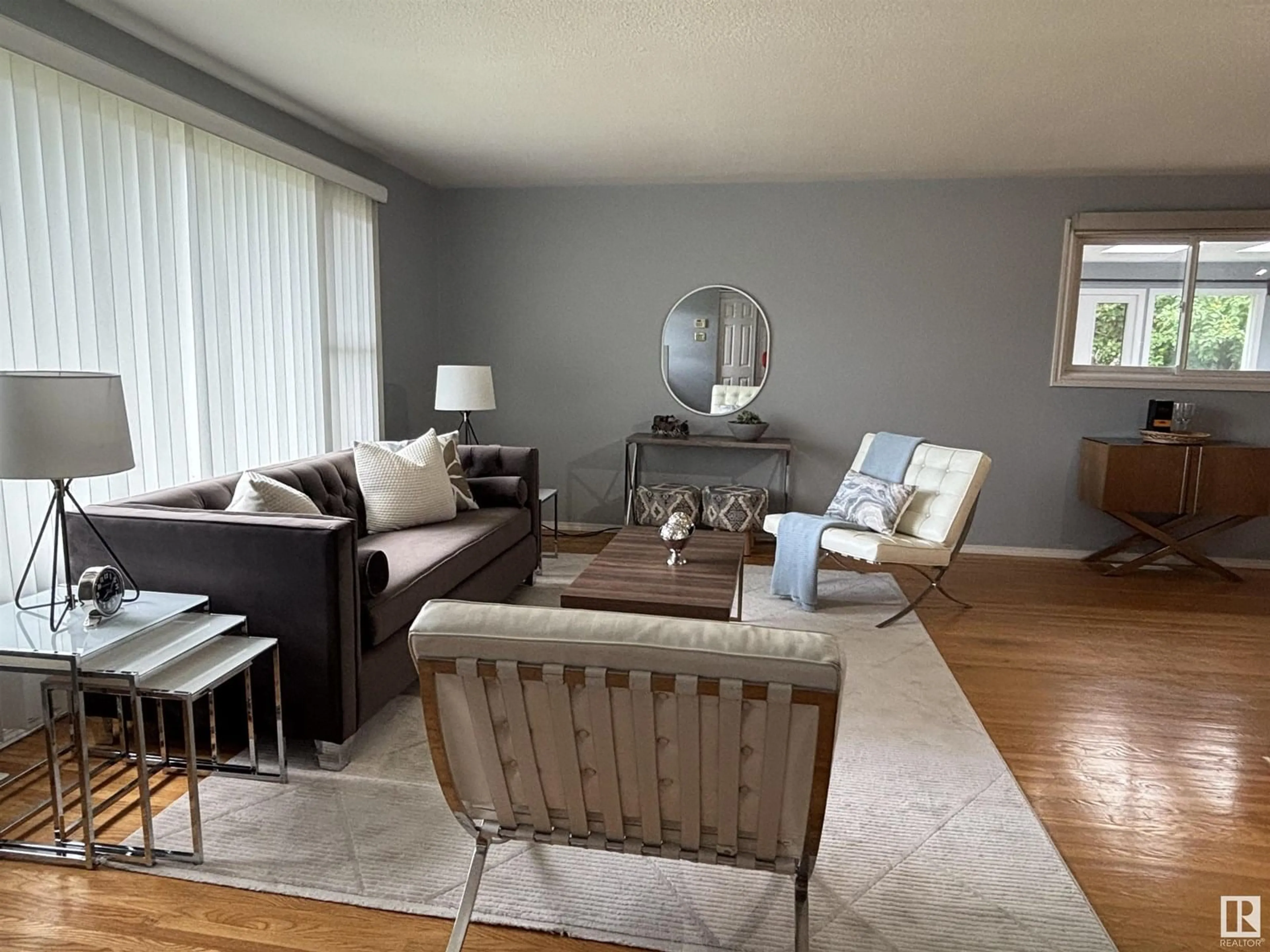 Living room with furniture, unknown for 15014 83 AV, Edmonton Alberta T5R3T2