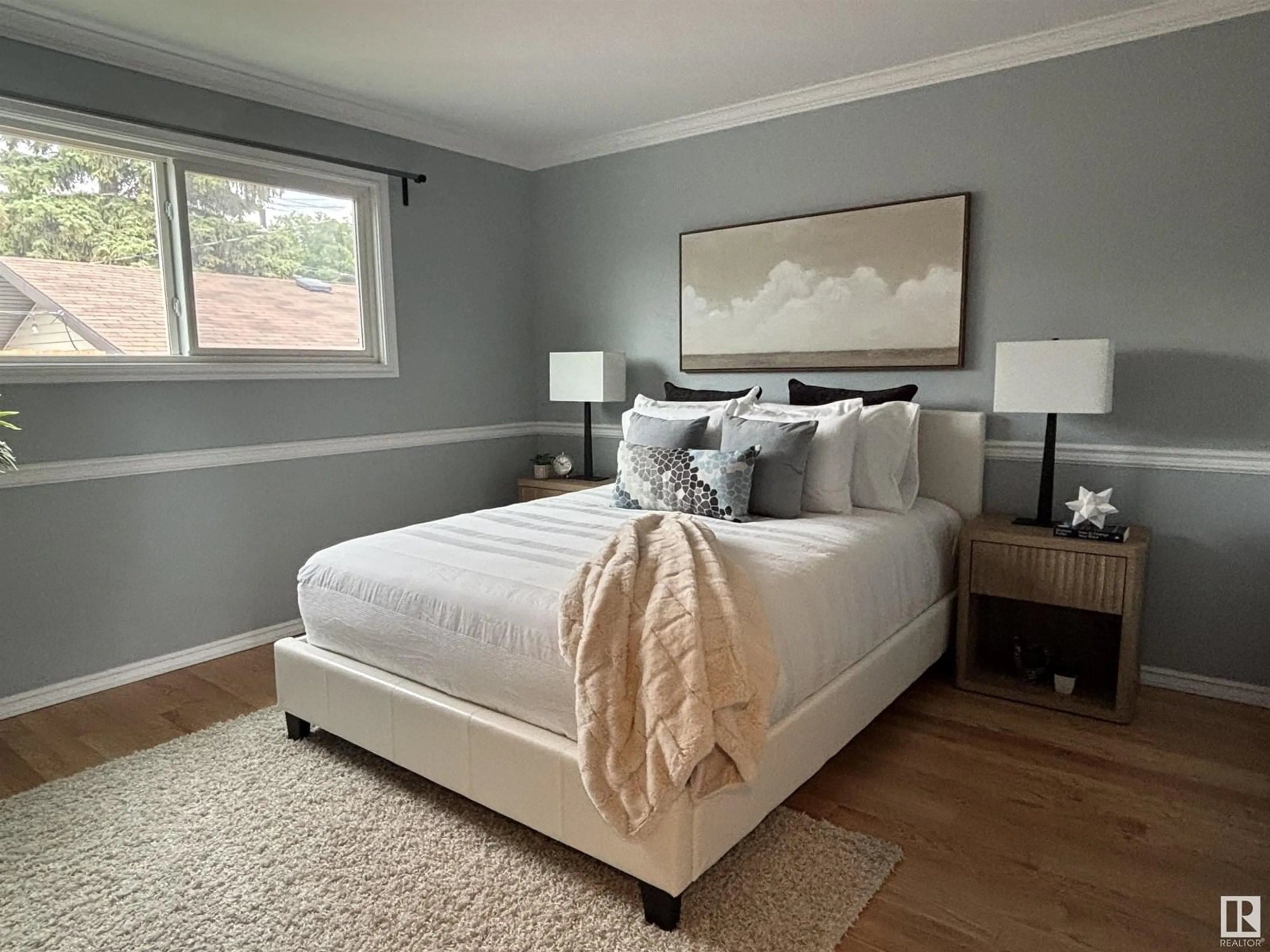Bedroom with bed, unknown for 15014 83 AV, Edmonton Alberta T5R3T2