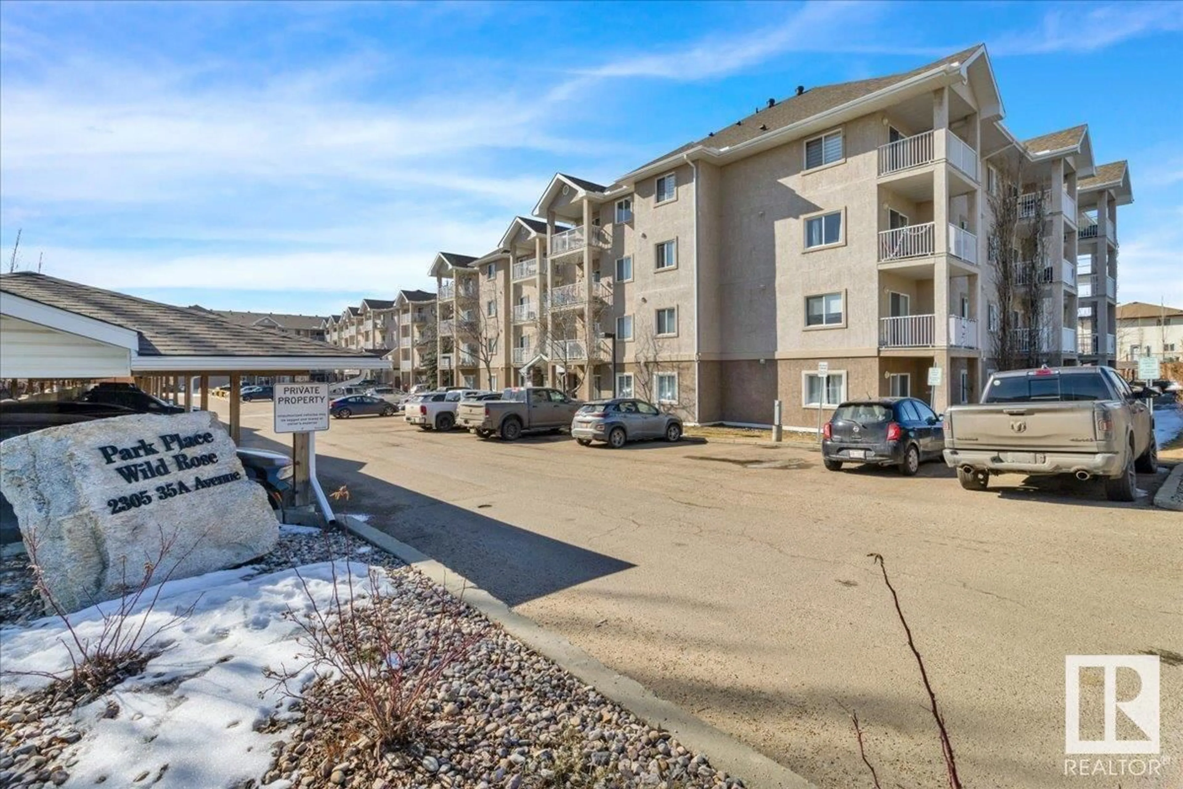Patio, mountain view for #407 - 2305 35A AV, Edmonton Alberta T6T1Z2