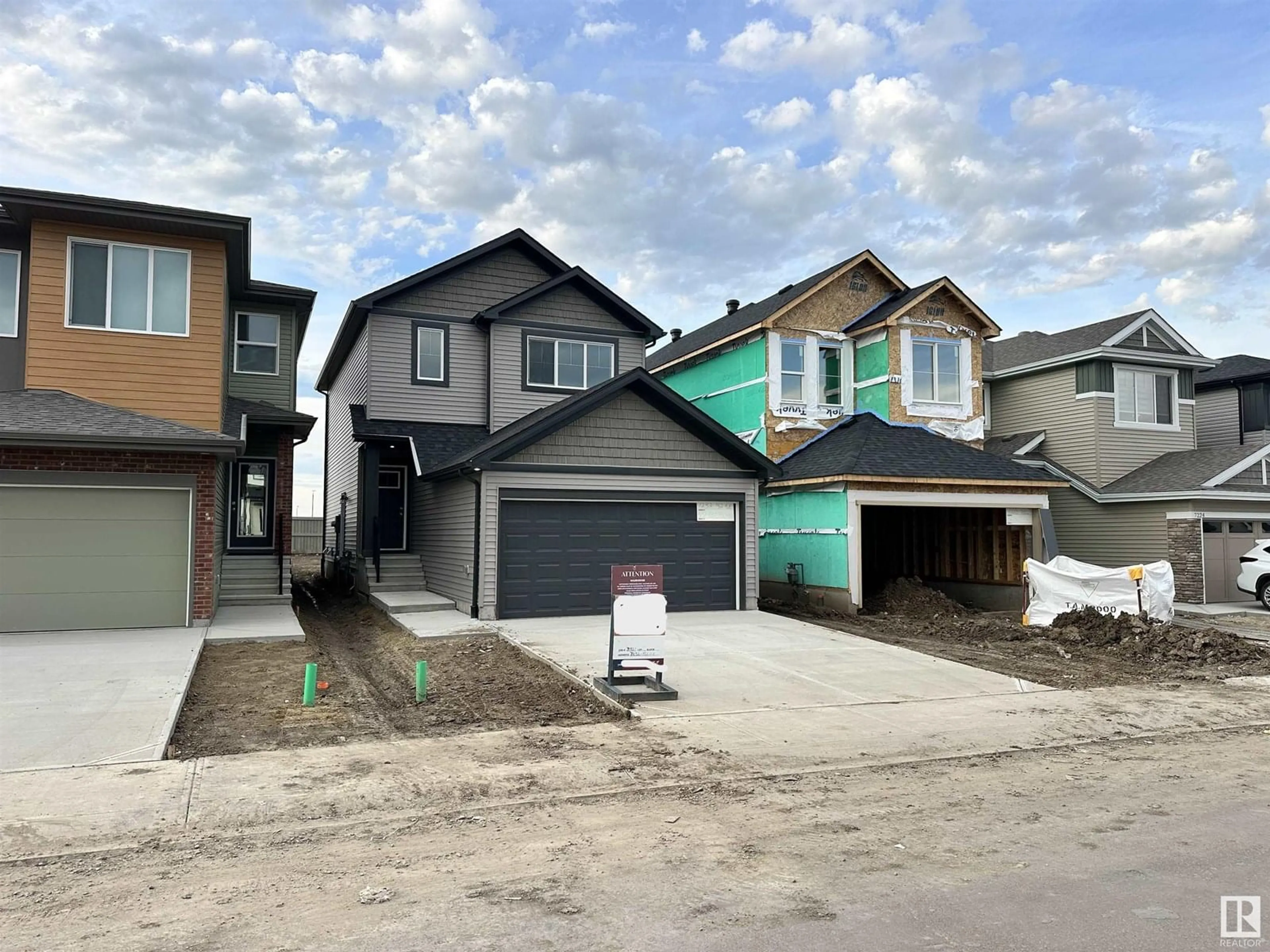 A pic from outside/outdoor area/front of a property/back of a property/a pic from drone, street for 7232 182 AV, Edmonton Alberta T5Y4B7
