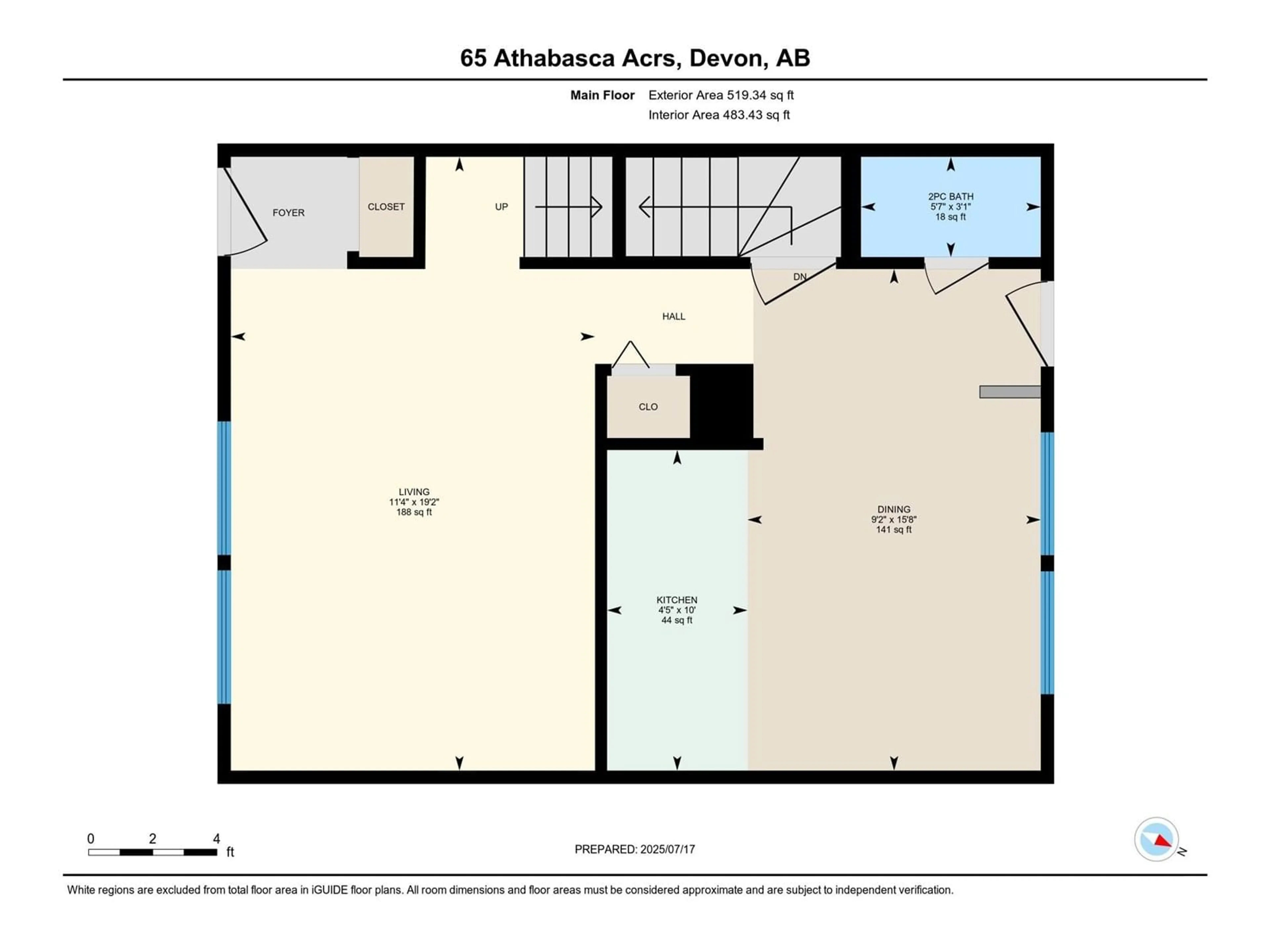 Floor plan for 65 ATHABASCA AC, Devon Alberta T9G1L7