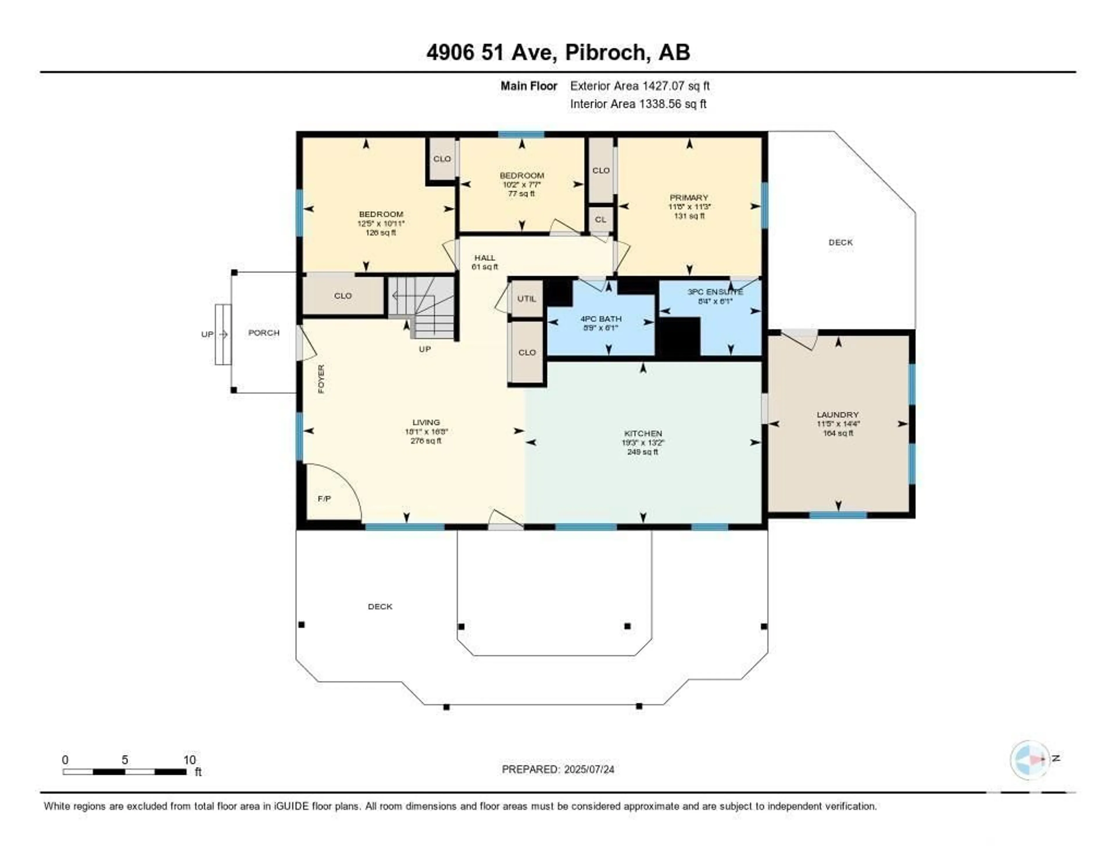Floor plan for 4906 51 AV, Pibroch Alberta T7P2P5