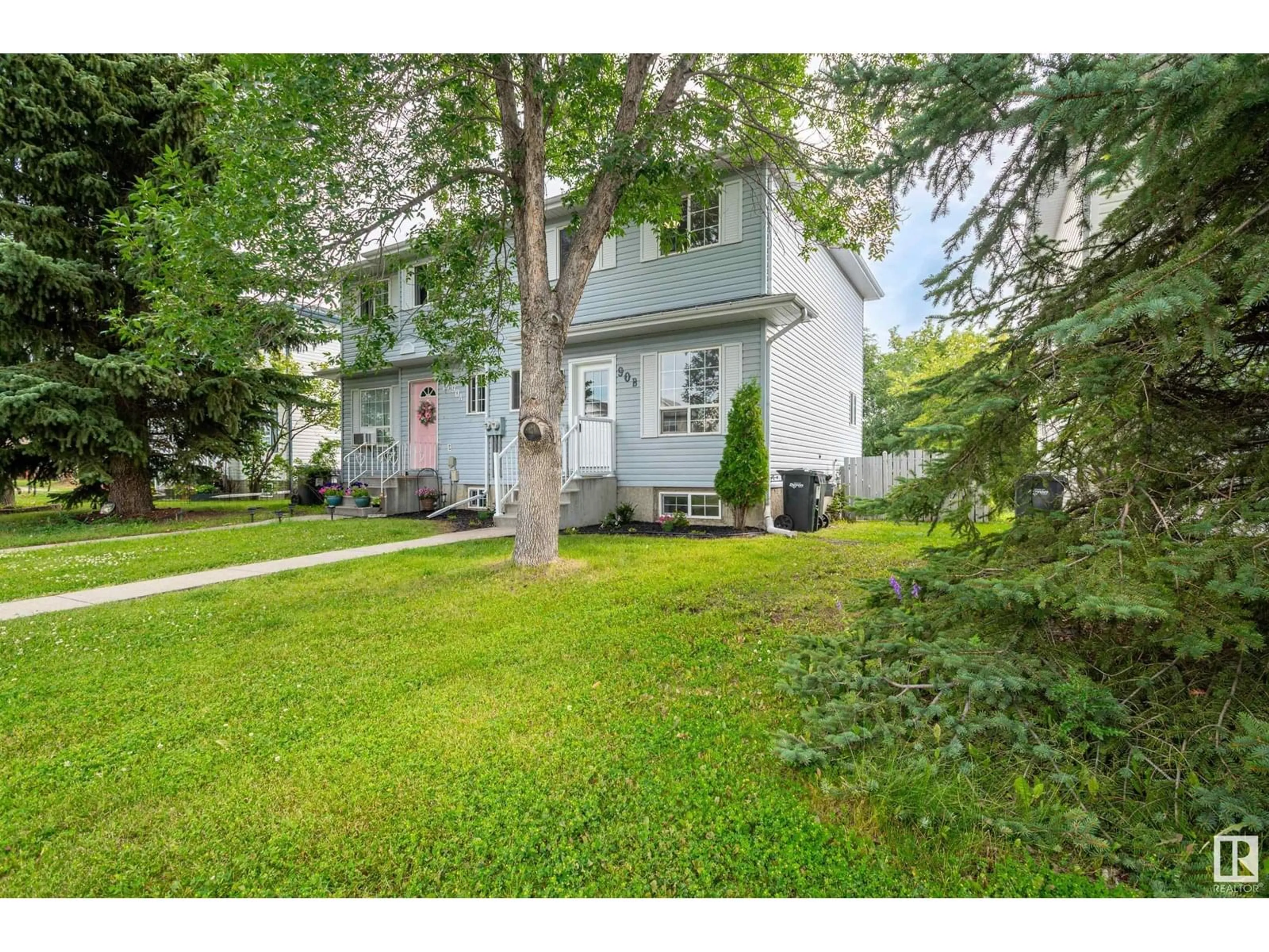A pic from outside/outdoor area/front of a property/back of a property/a pic from drone, street for 90B ERIE ST, Devon Alberta T9G1S7