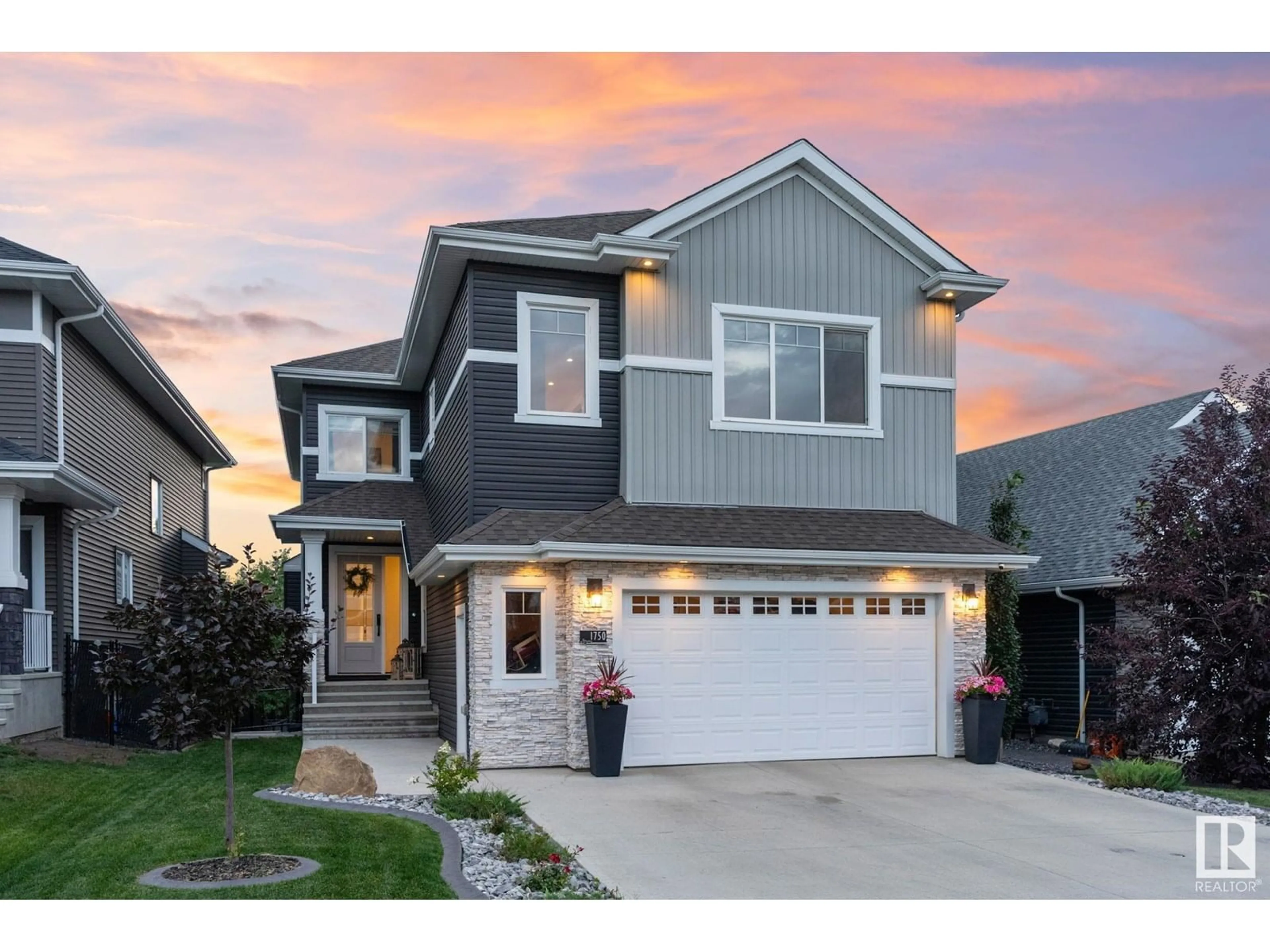 Home with vinyl exterior material, street for 1750 TANAGER CL, Edmonton Alberta T5S0M5