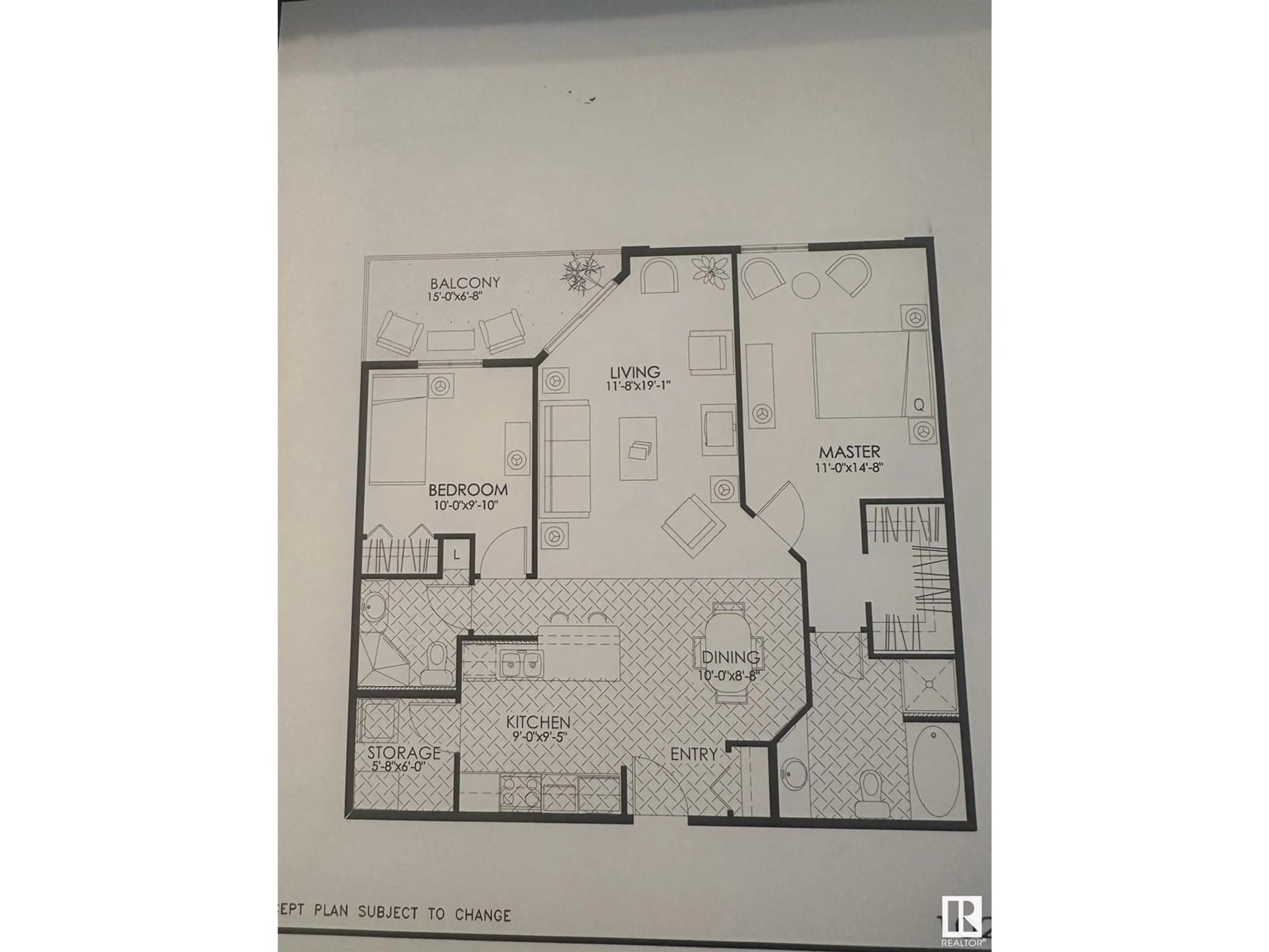Floor plan for 419 - 13005 140 AV, Edmonton Alberta T6V1X1