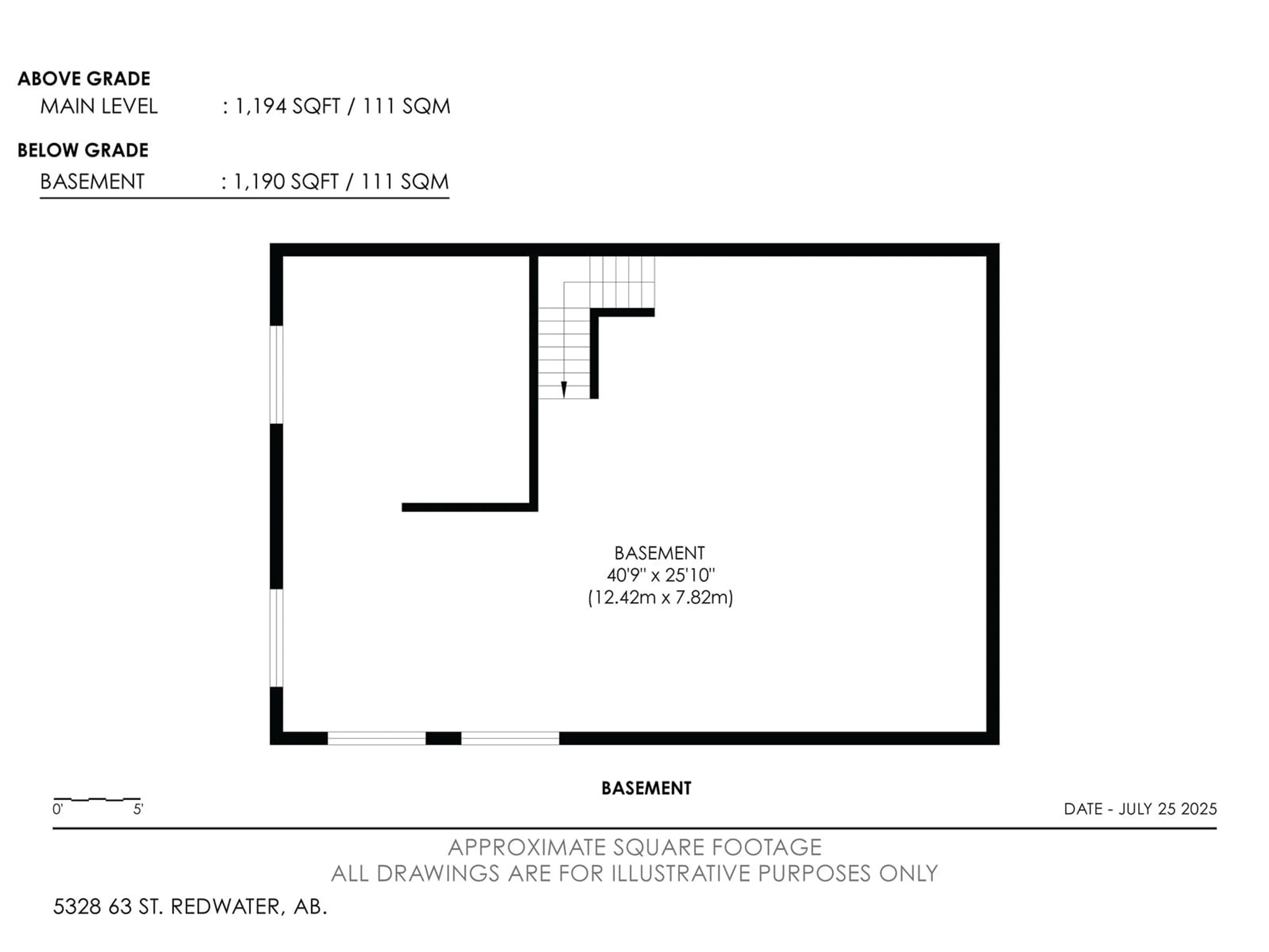 Floor plan for 5328 63 ST, Redwater Alberta T0A2W0