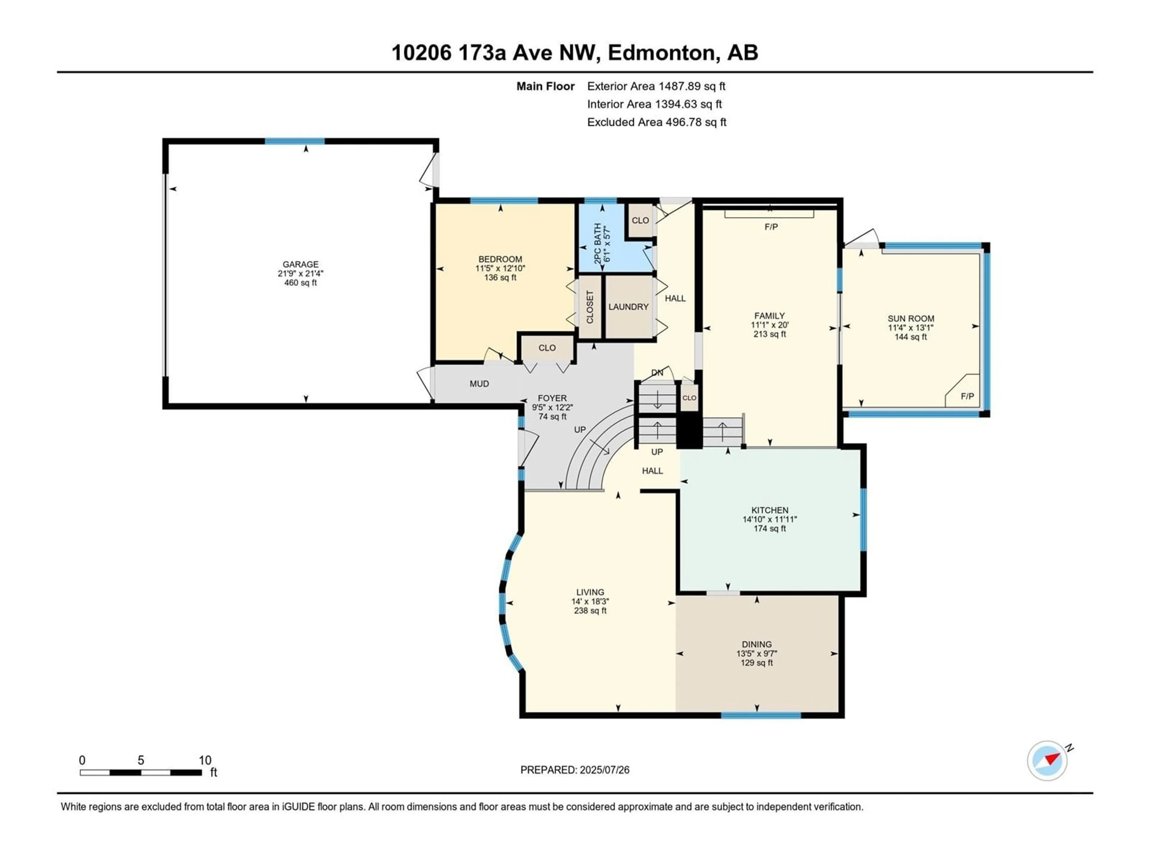 Floor plan for 10206 173A AV, Edmonton Alberta T5X3X2