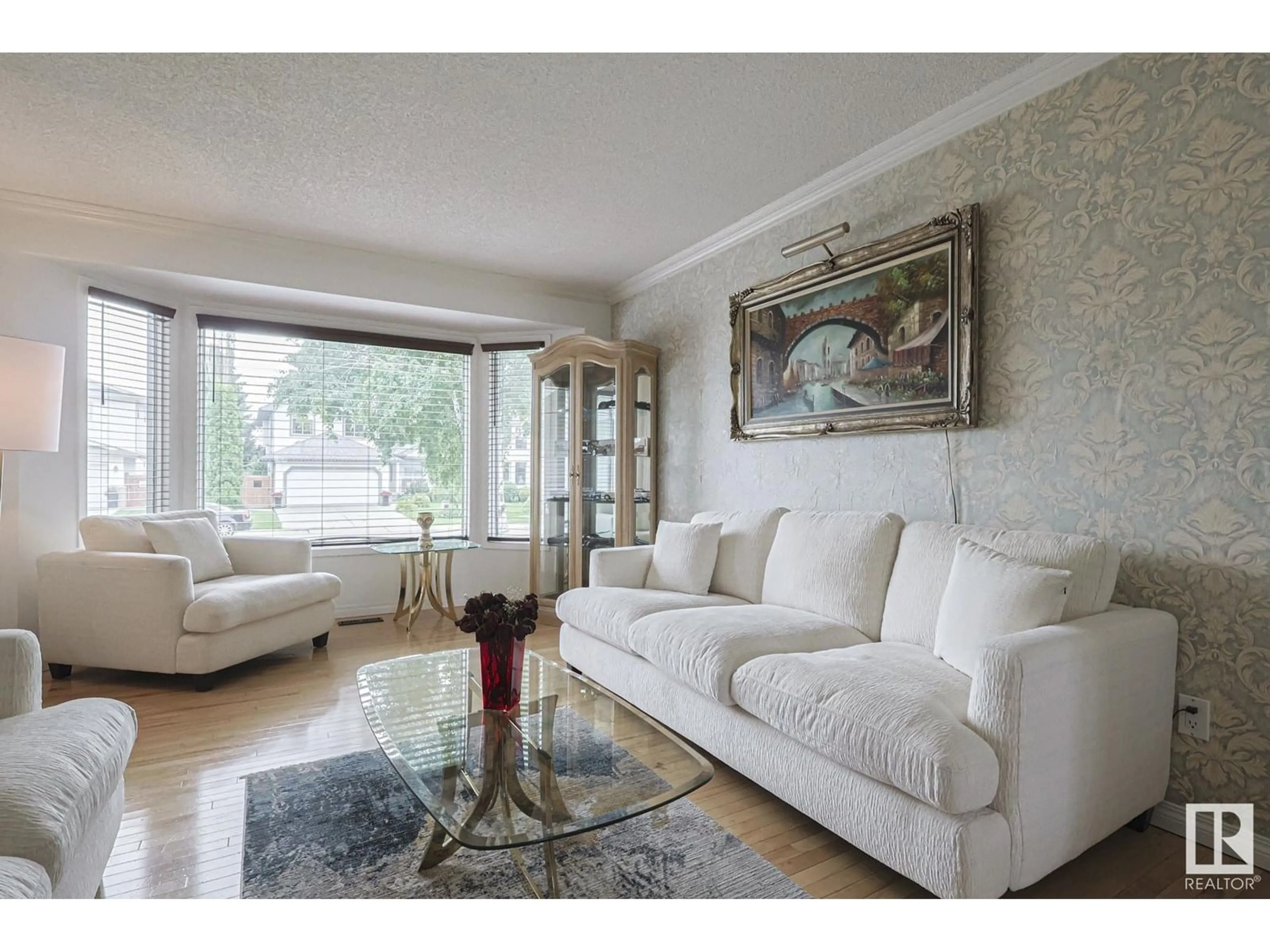 Living room with furniture, unknown for 12 ELSINORE PL, Edmonton Alberta T5X5W3