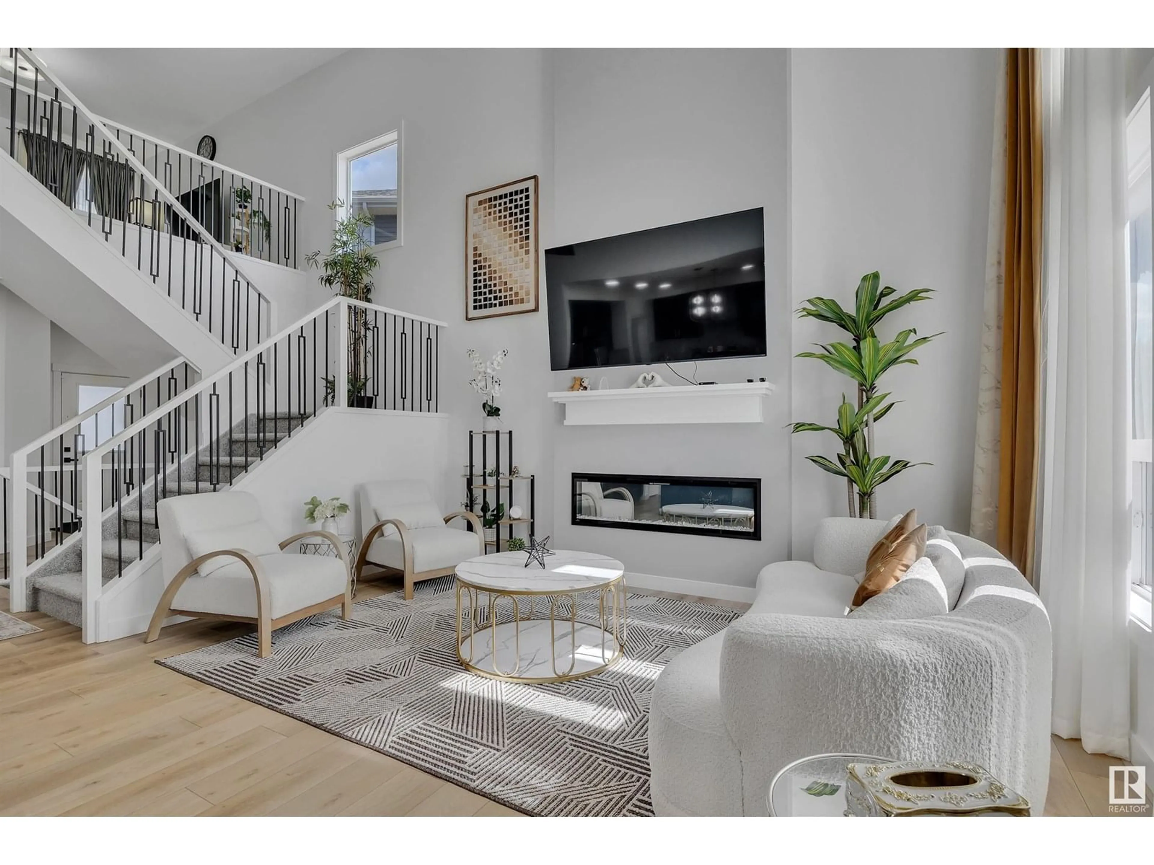 Living room with furniture, unknown for 1439 11 AV, Edmonton Alberta T6T2W4