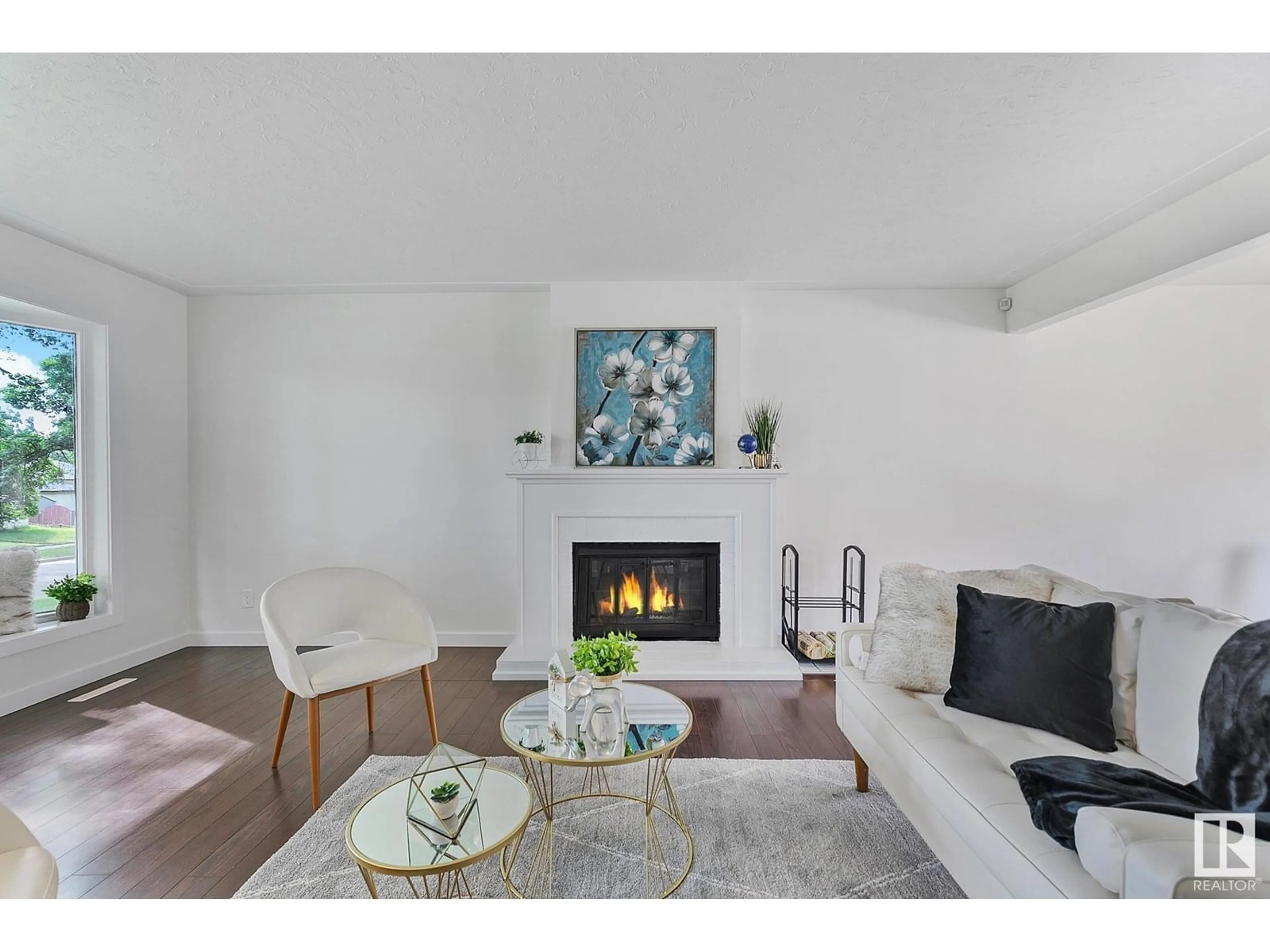 Living room with furniture, unknown for 12216 56 ST, Edmonton Alberta T5W3T4