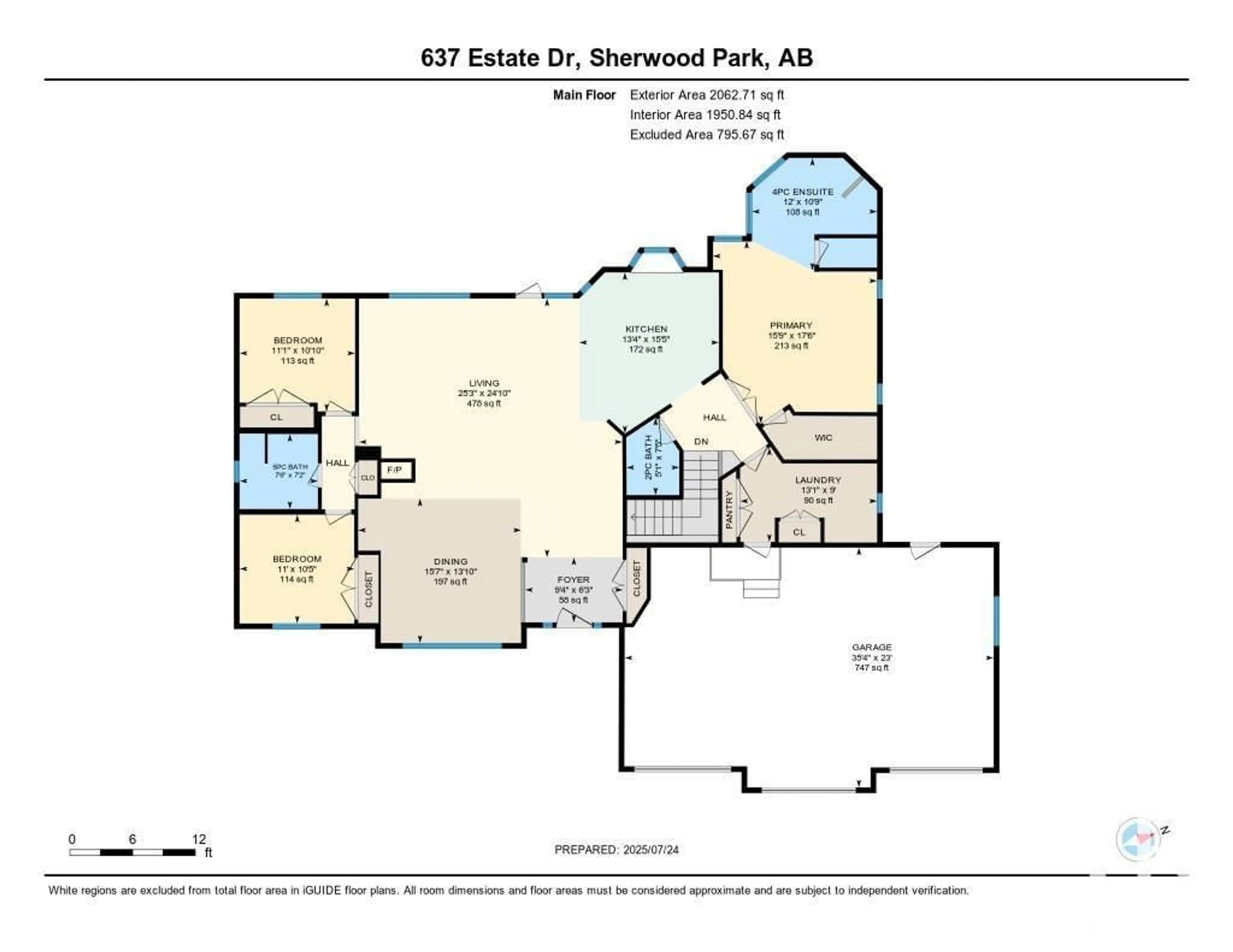 Floor plan for 637 ESTATE DR, Sherwood Park Alberta T8B1M4