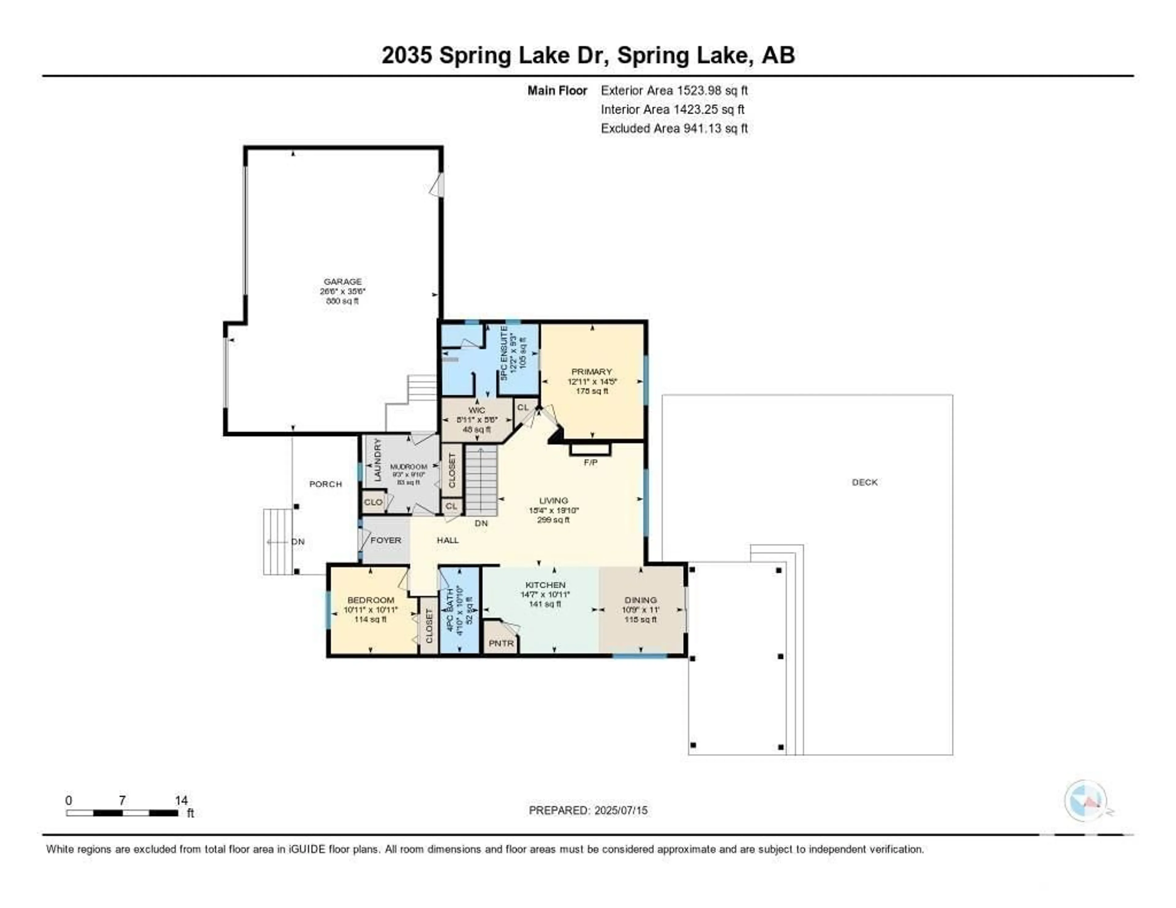 Floor plan for 2035 SPRING DR, Rural Parkland County Alberta T7X0G8