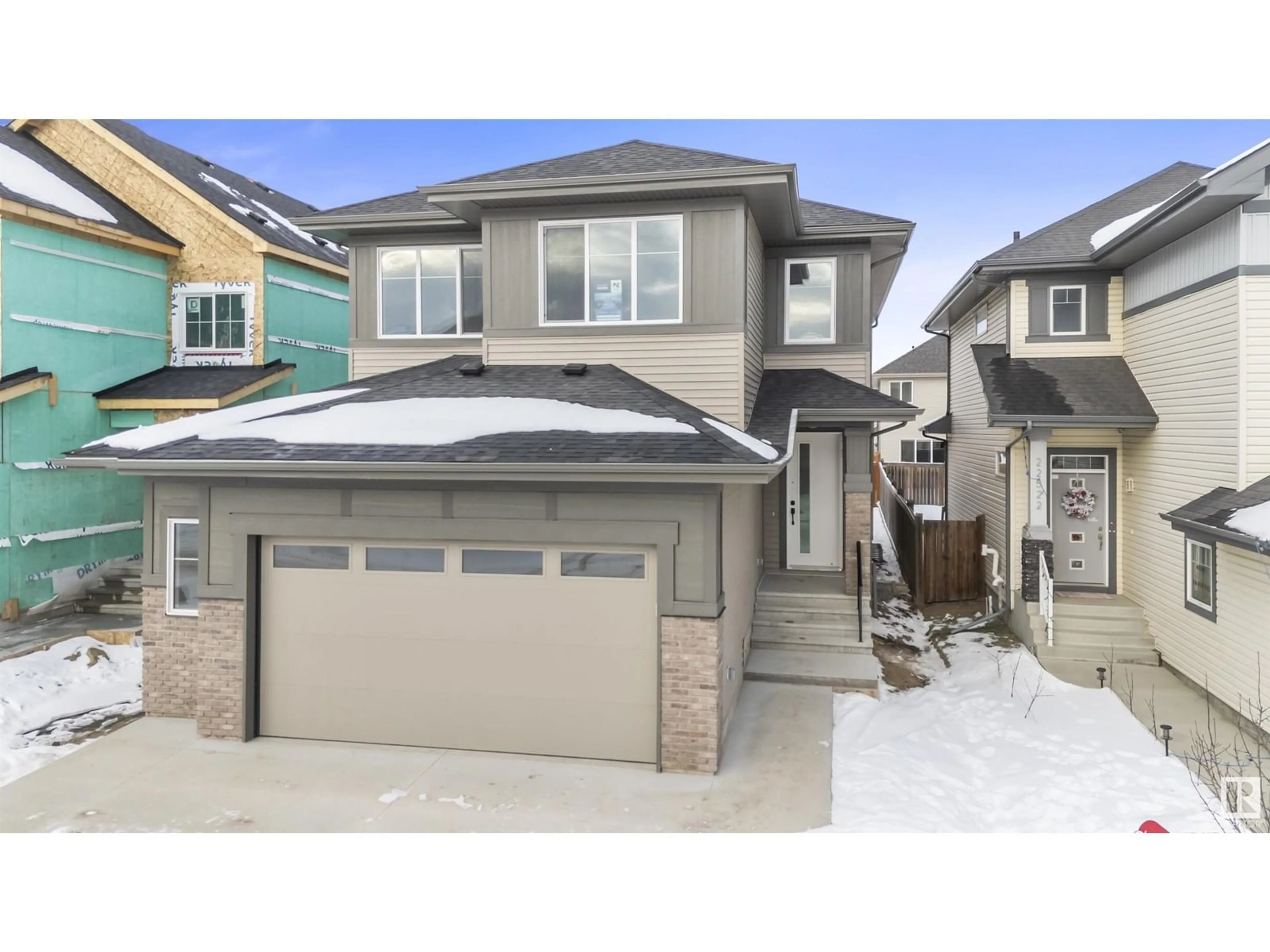 Home with vinyl exterior material, street for 22526 98A AV, Edmonton Alberta T5T7R7