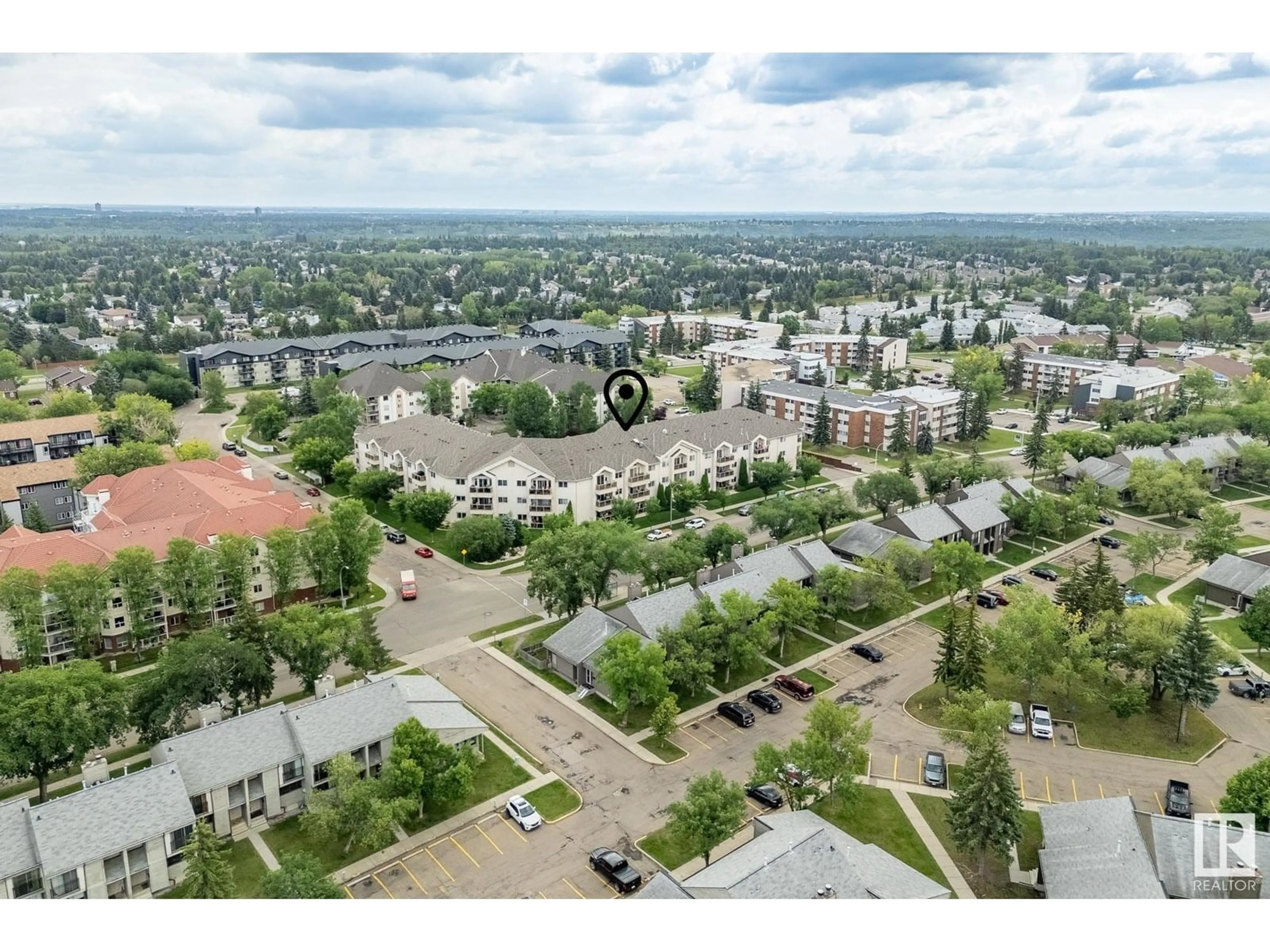 A pic from outside/outdoor area/front of a property/back of a property/a pic from drone, unknown for #215 - 6623 172 ST, Edmonton Alberta T5T6J2