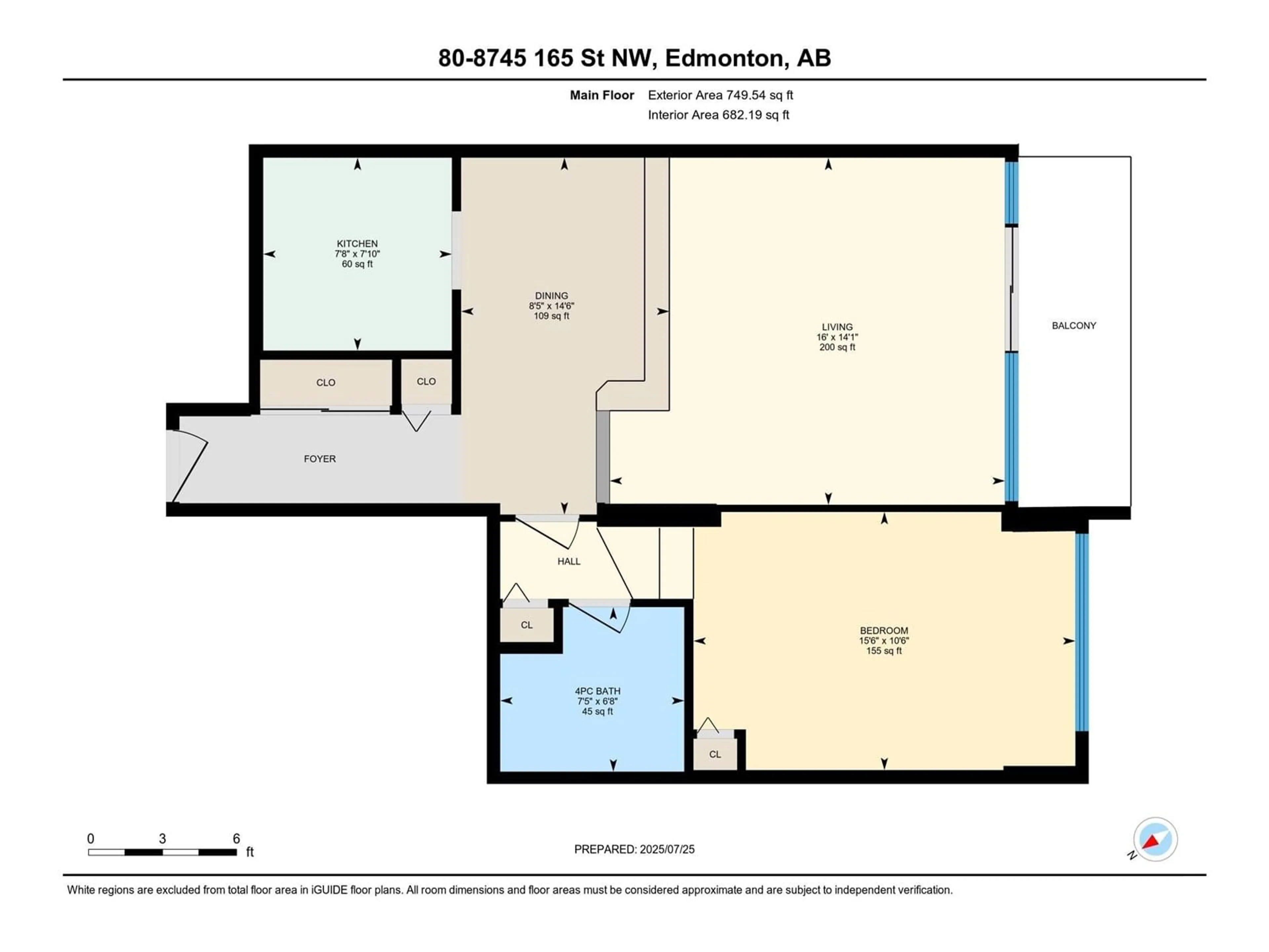 Floor plan for #80 - 8745 165 ST, Edmonton Alberta T5R2R7