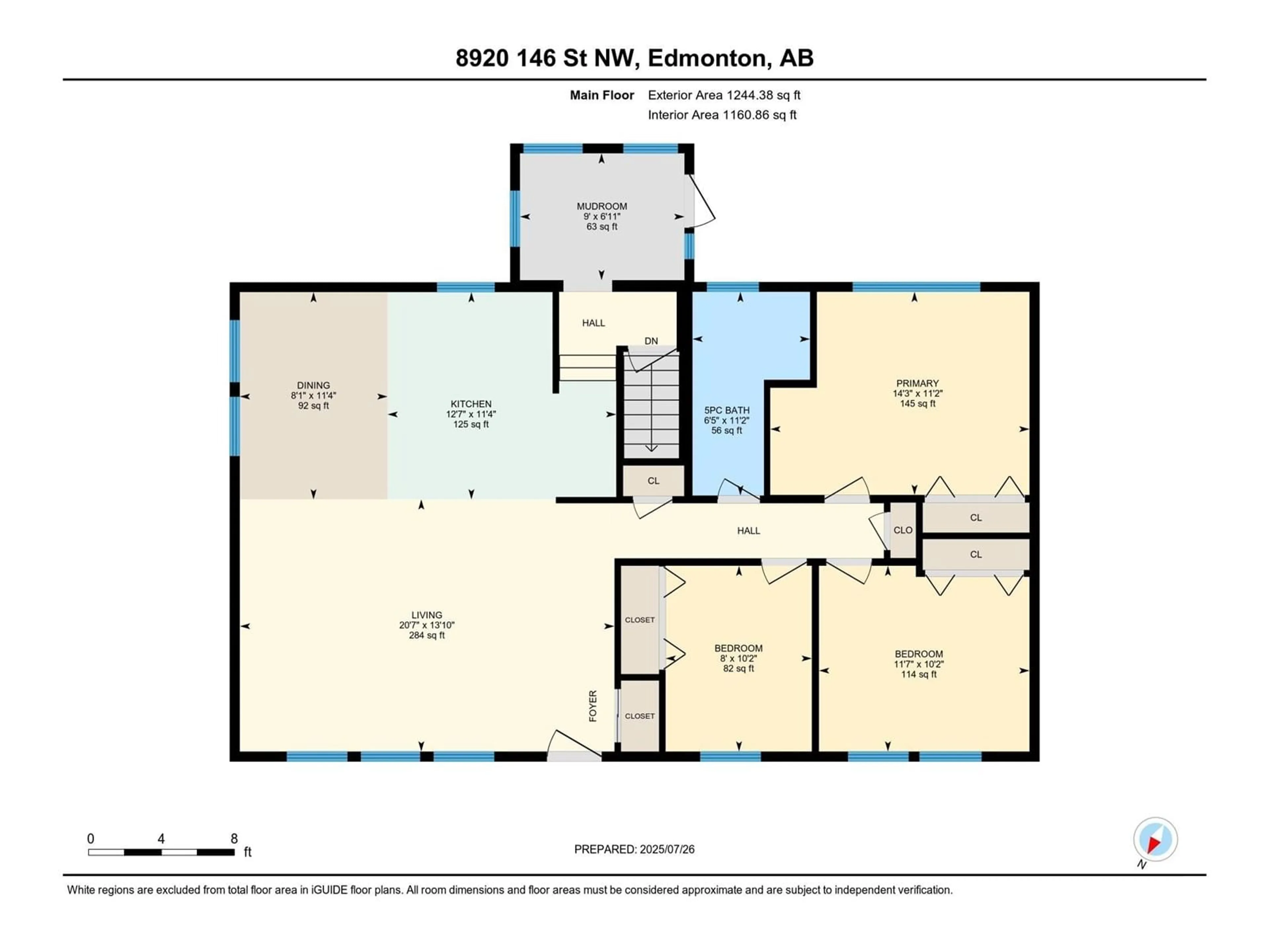 Floor plan for 8920 146 ST, Edmonton Alberta T5R0V8