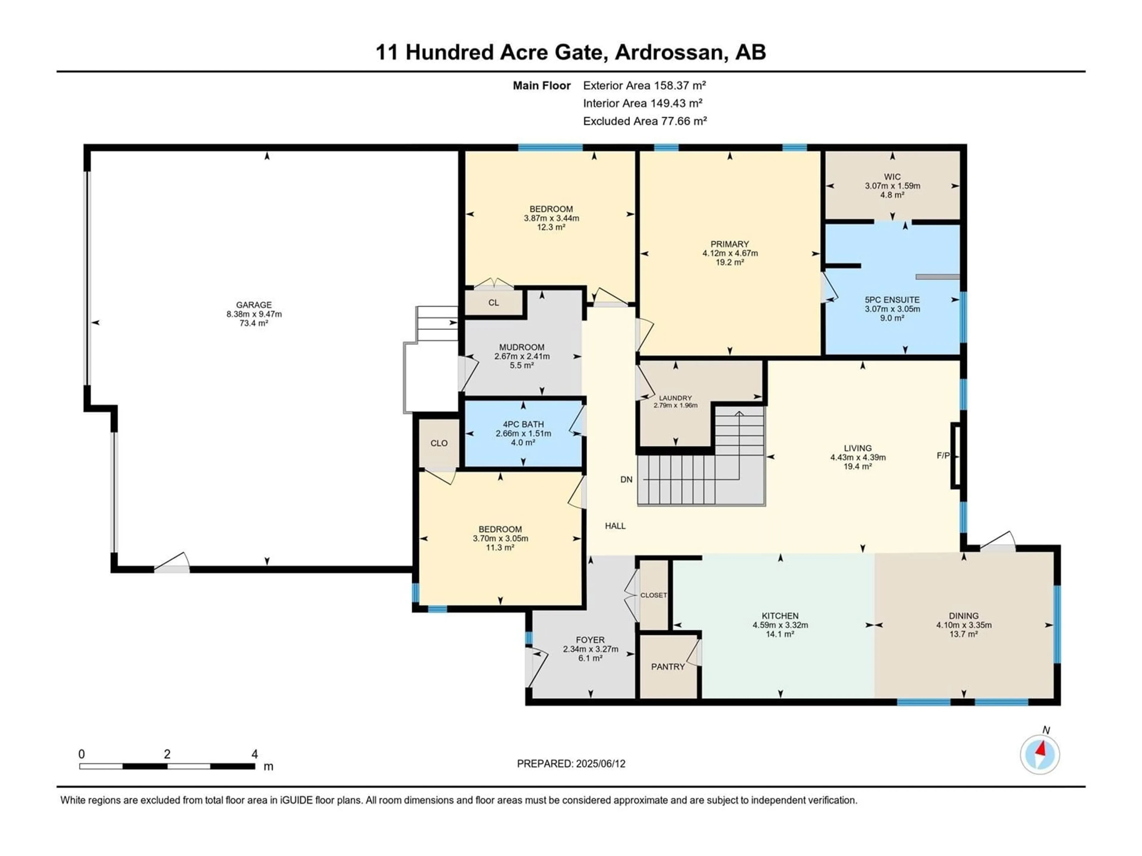 Floor plan for 11 HUNDRED ACRE GA, Ardrossan Alberta T8E0A7