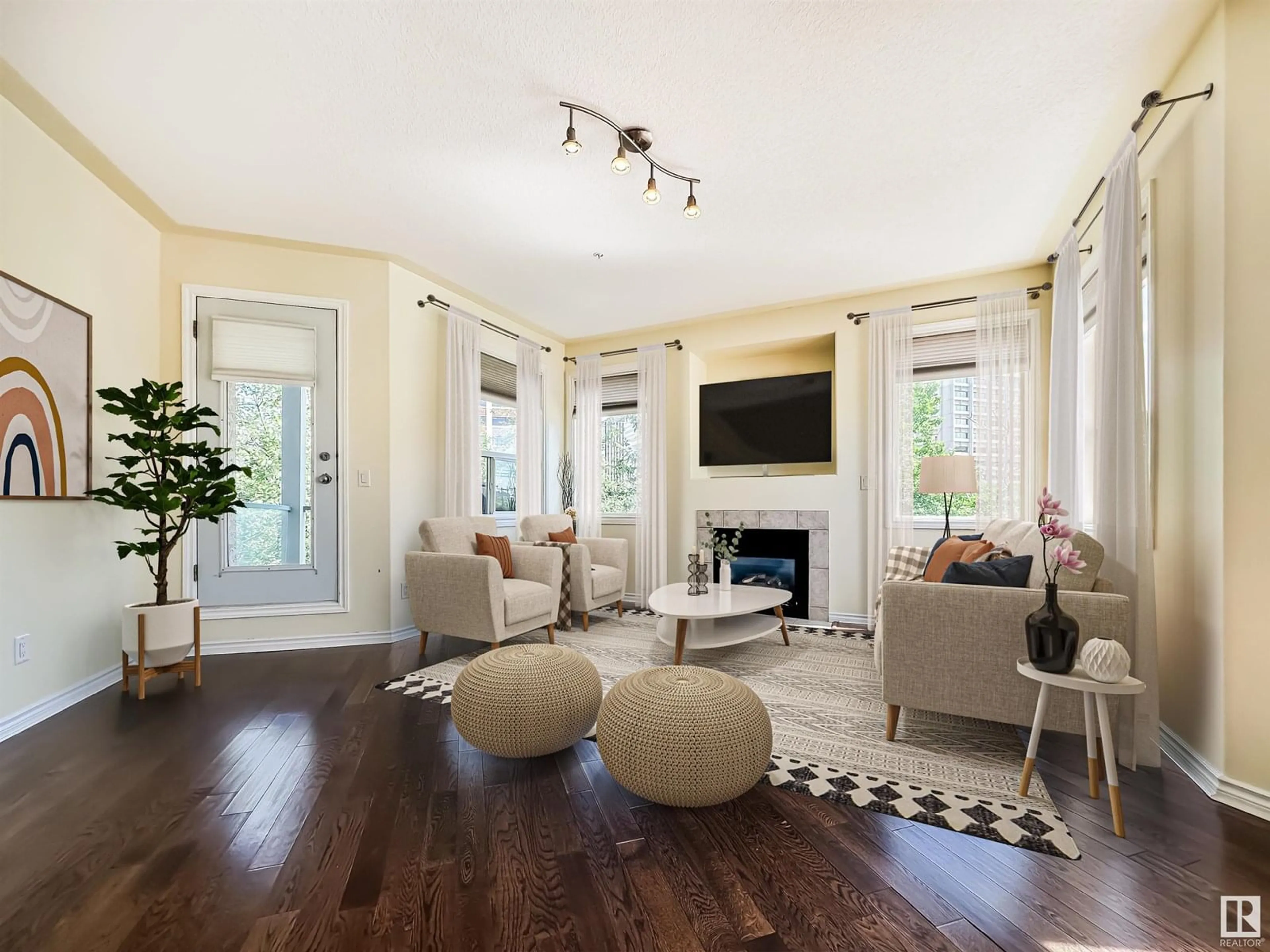 Living room with furniture, unknown for #402 - 10011 110 ST, Edmonton Alberta T5K2X1