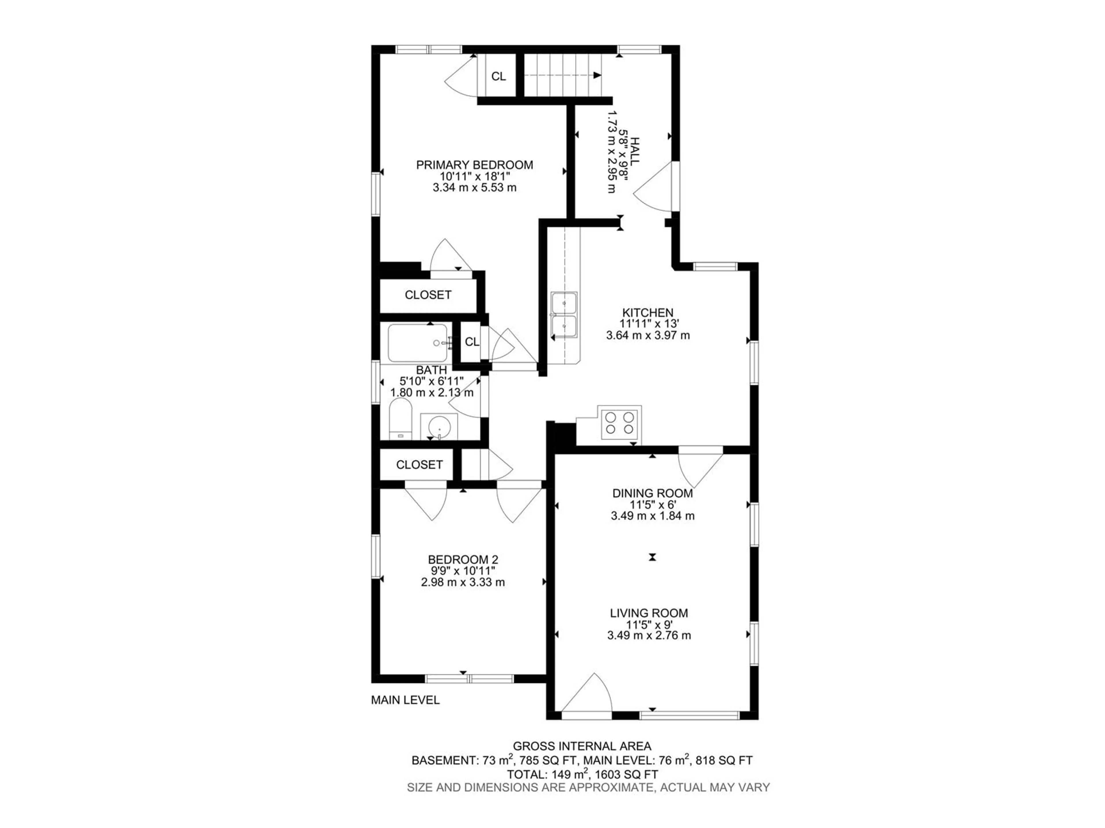 Floor plan for NW - 12117 85 ST, Edmonton Alberta T6X1C7