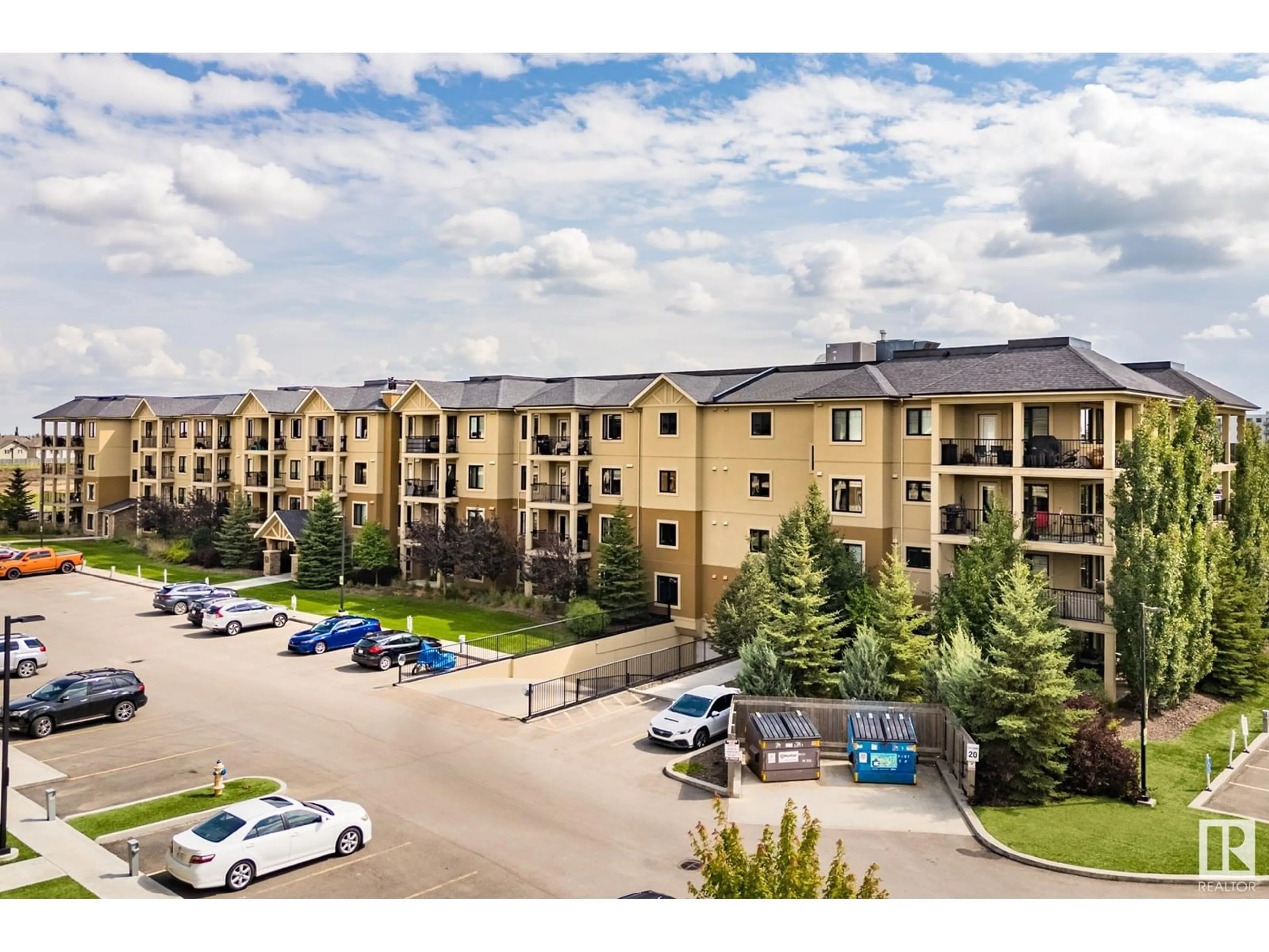 A pic from outside/outdoor area/front of a property/back of a property/a pic from drone, unknown for 401 - 1031 173 ST, Edmonton Alberta T6W3E4