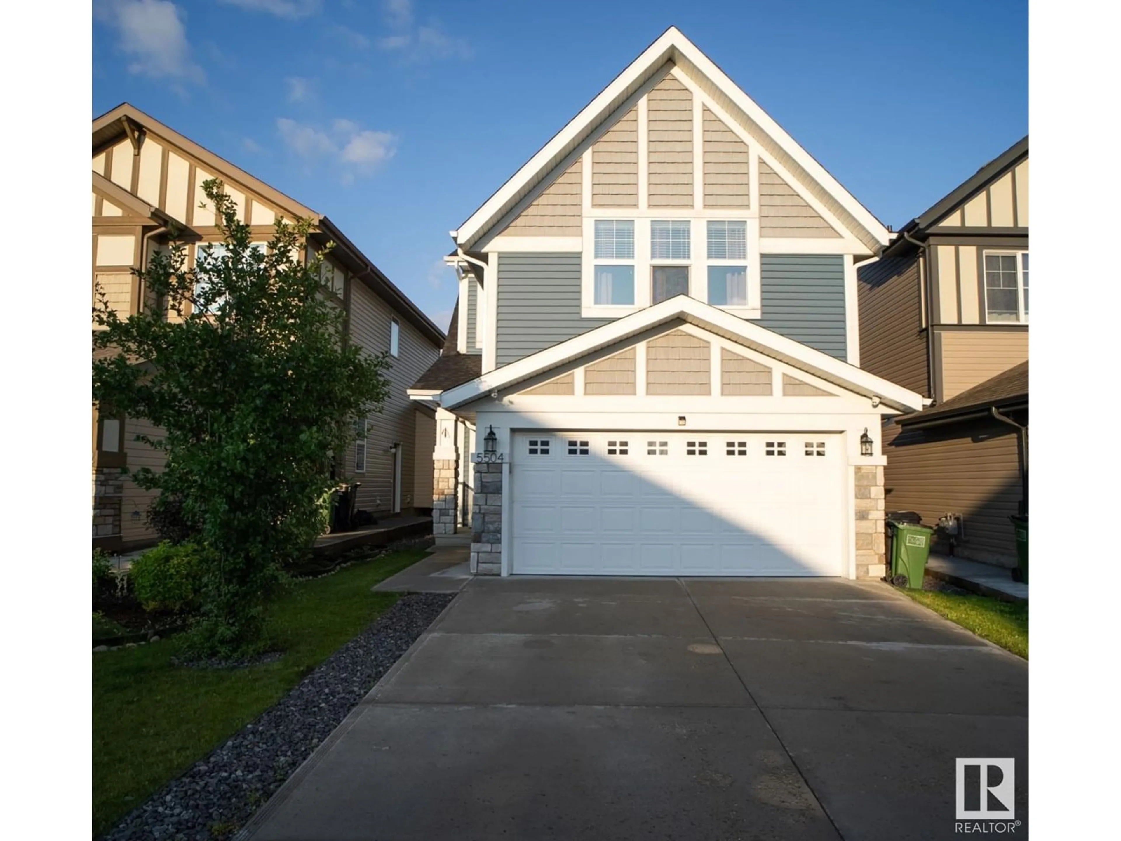 Home with vinyl exterior material, street for SQ SW - 5504 ALLBRIGHT SQUARE, Edmonton Alberta T6W3V1