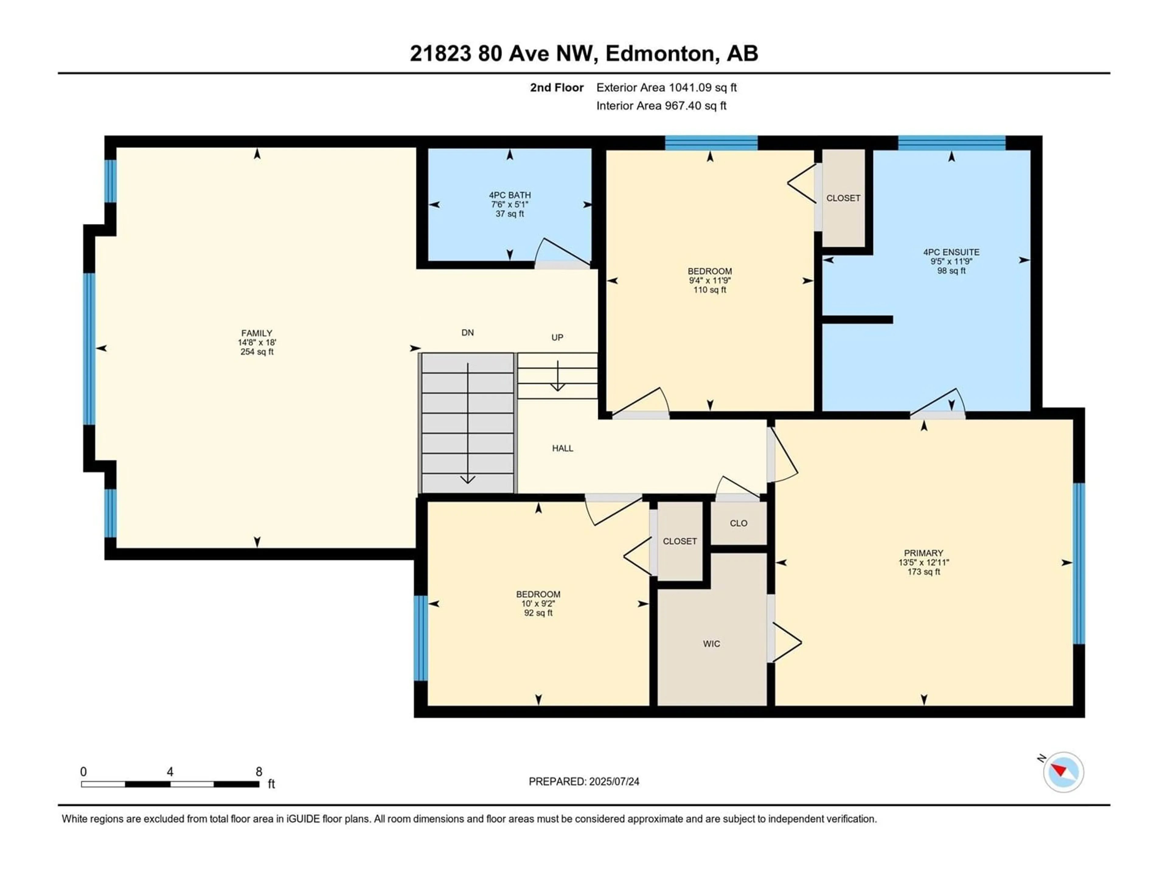 Floor plan for NW - 21823 80 AV, Edmonton Alberta T5T4S2
