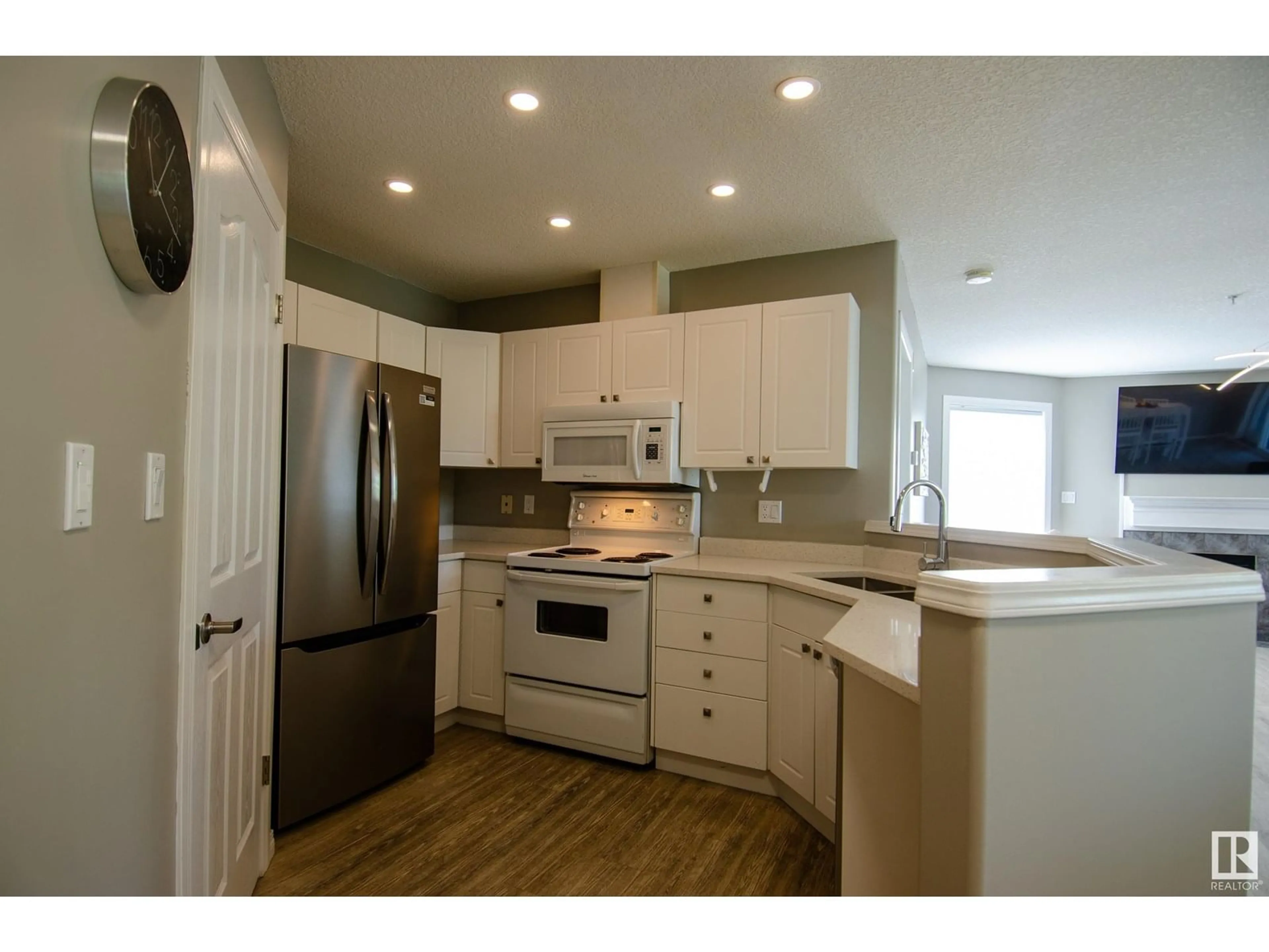 Open concept kitchen, unknown for #408 - 7905 96 ST, Edmonton Alberta T6C4R3