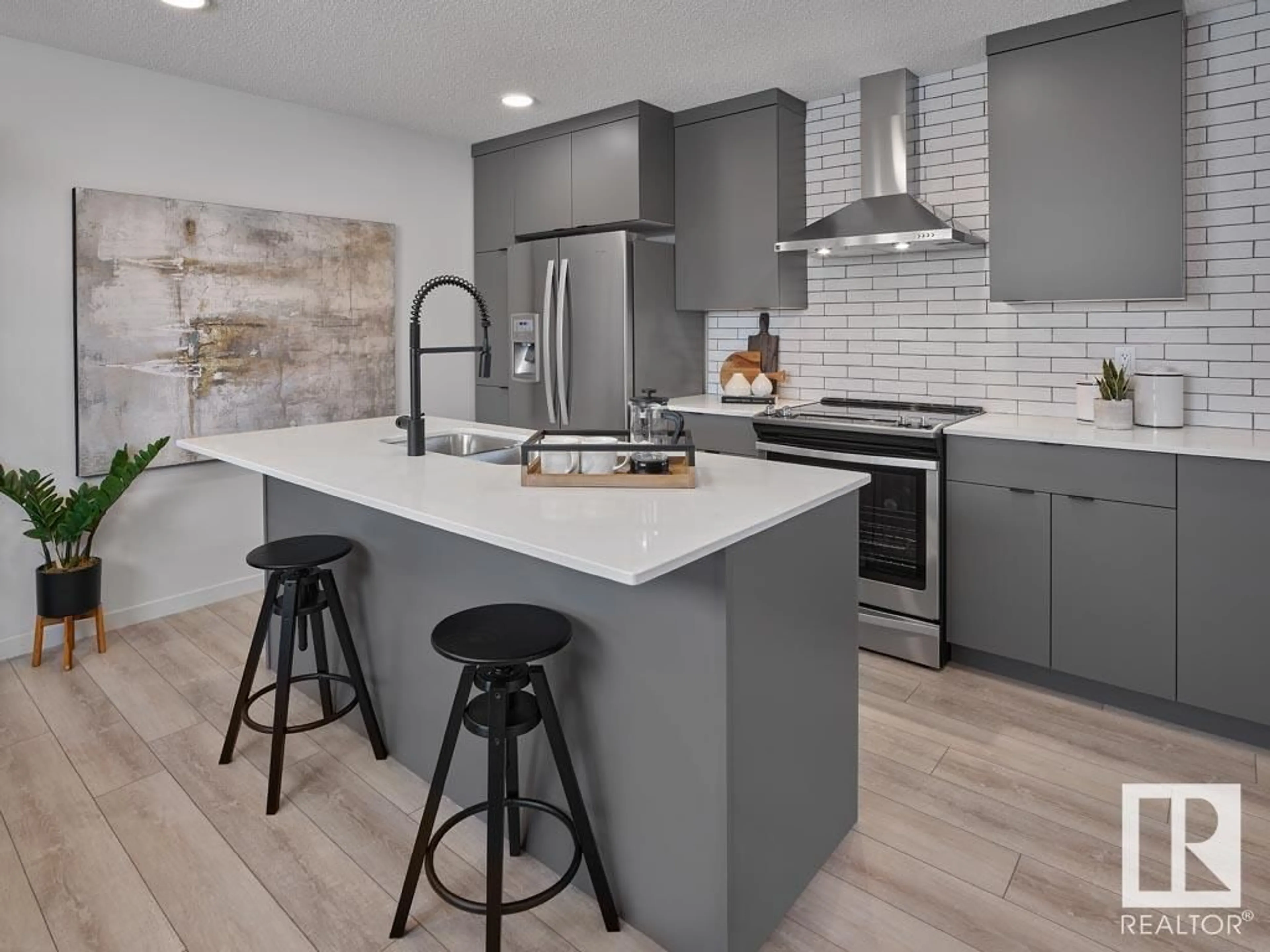 Open concept kitchen, ceramic/tile floor for 509 ASTER DR, Edmonton Alberta T6T2N8