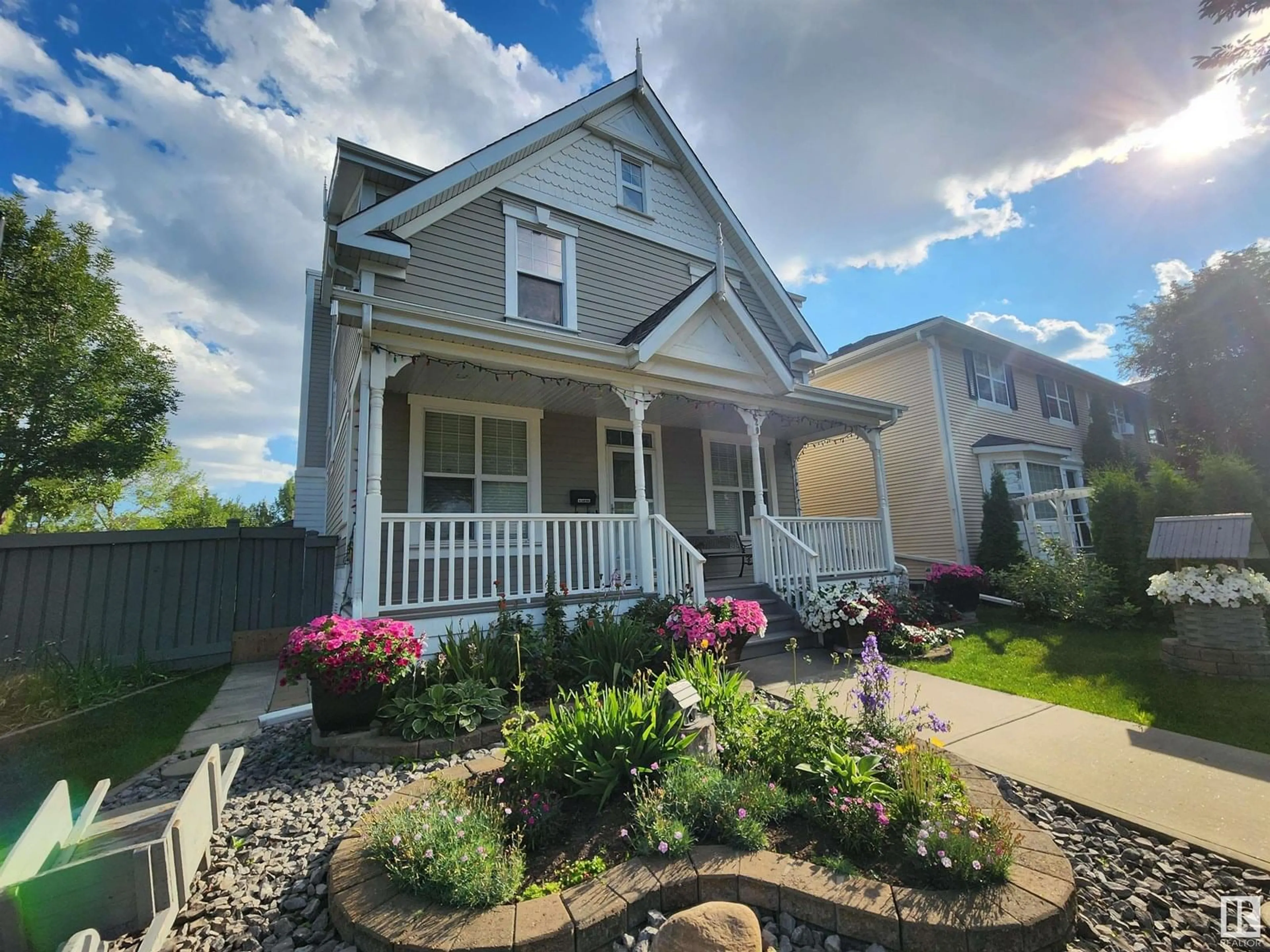 A pic from outside/outdoor area/front of a property/back of a property/a pic from drone, street for 129 GRIESBACH RD, Edmonton Alberta T5E6L9