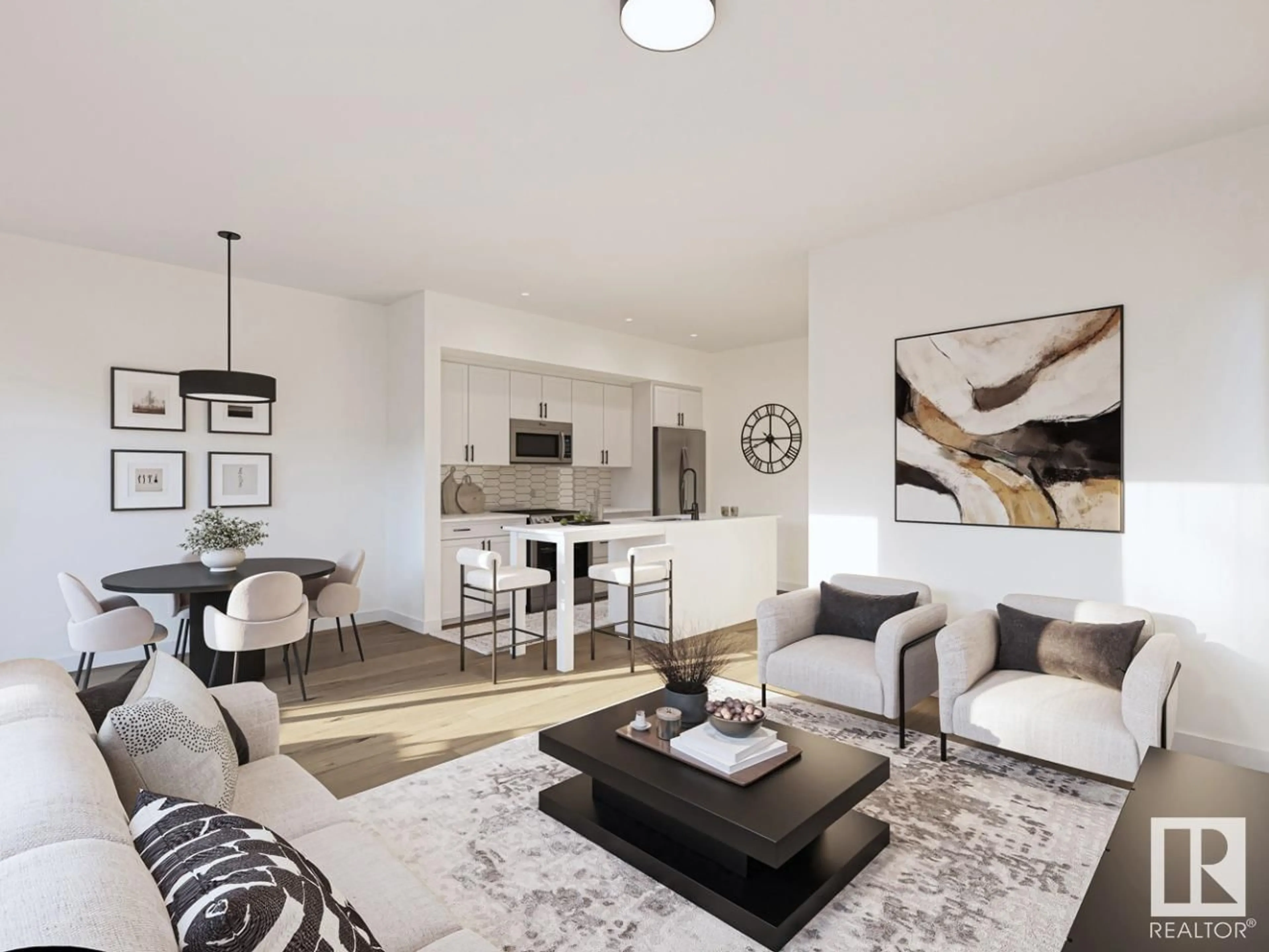 Living room with furniture, unknown for 710 - 16 MATTSON DR, Edmonton Alberta T6X1A3