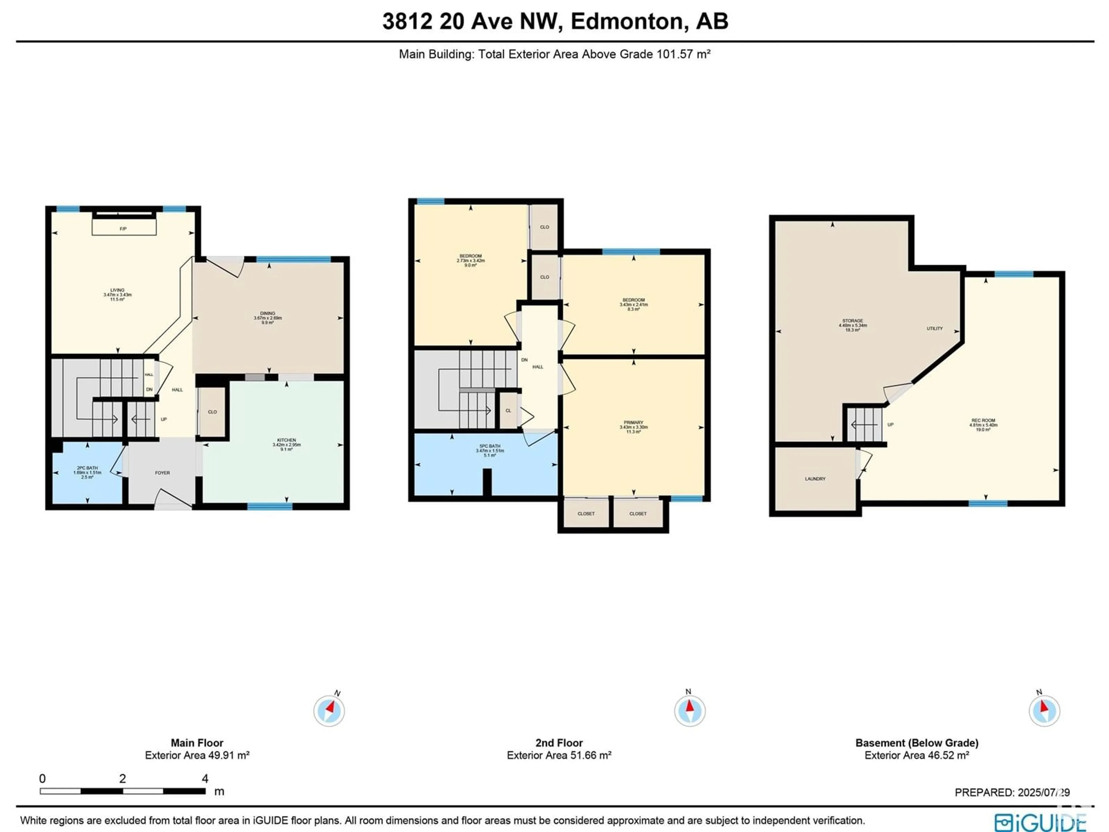 Floor plan for #54 - 3812 20 AV, Edmonton Alberta T6L4B2