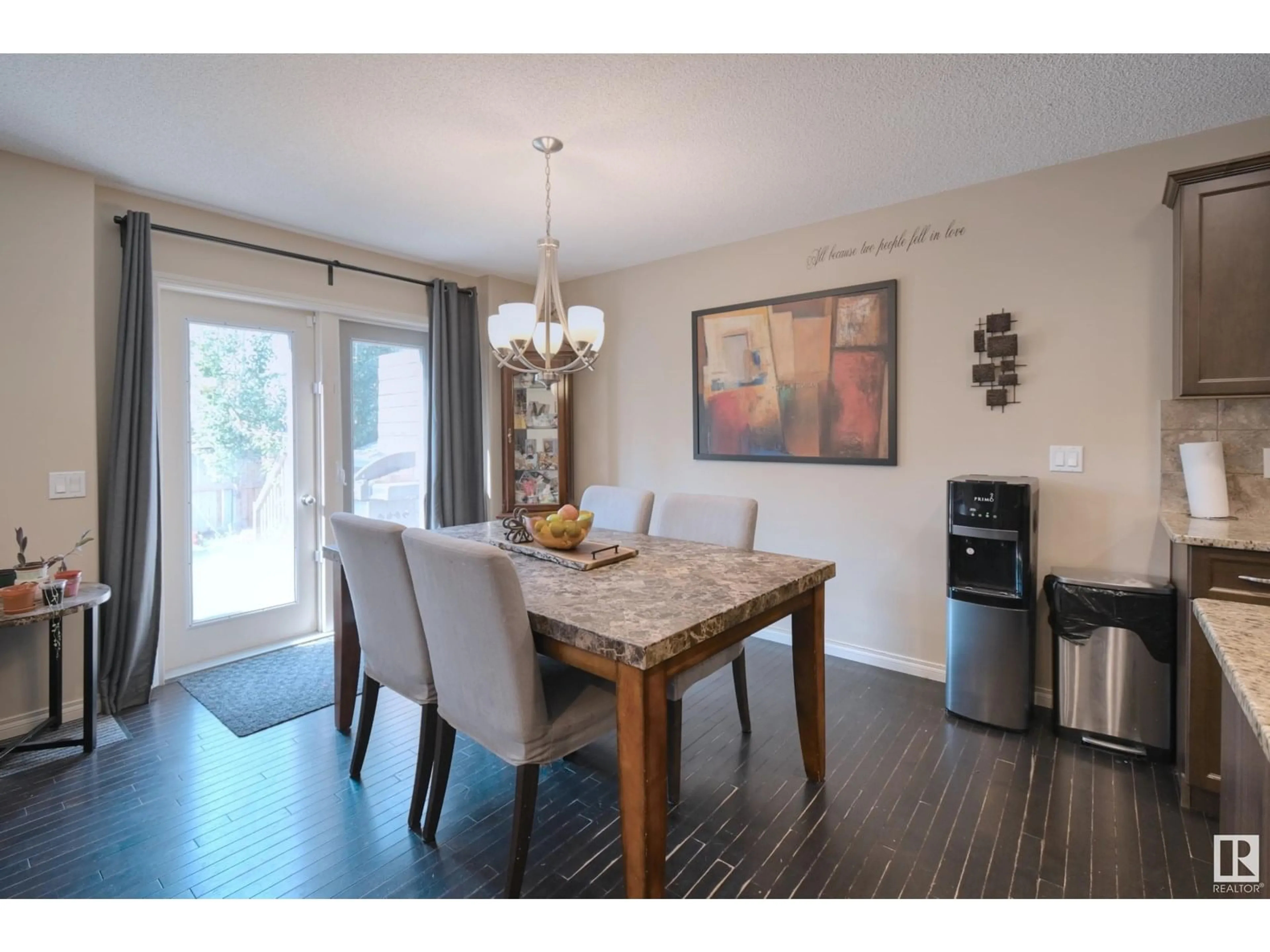 Dining room, wood/laminate floor for 67 AVONLEA WY, Spruce Grove Alberta T7X0H8