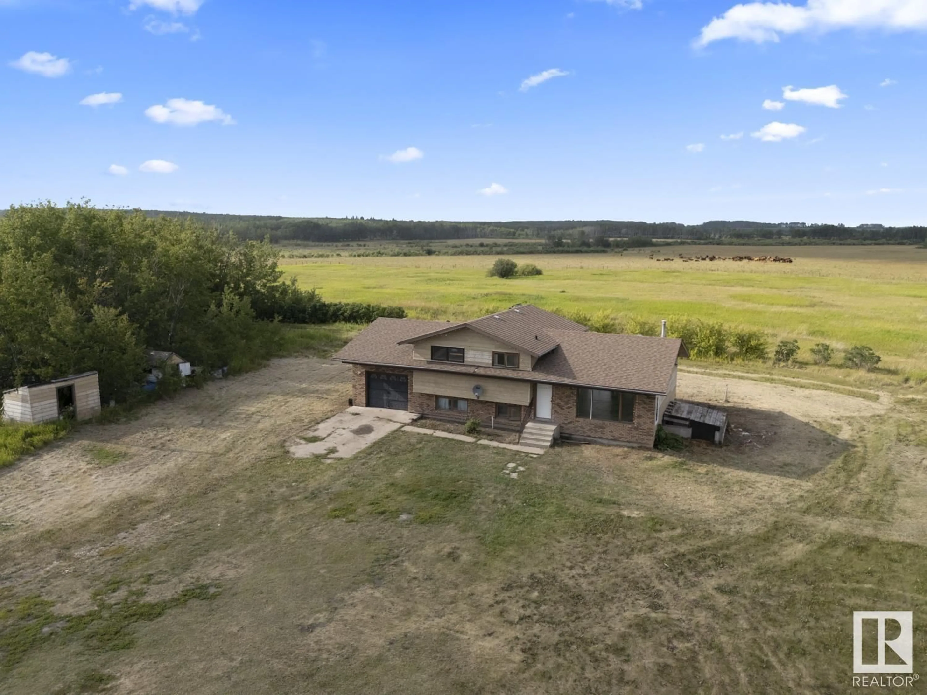 A pic from outside/outdoor area/front of a property/back of a property/a pic from drone, building for 42128 TWP RD 620, Rural Bonnyville M.D. Alberta T9M1P4
