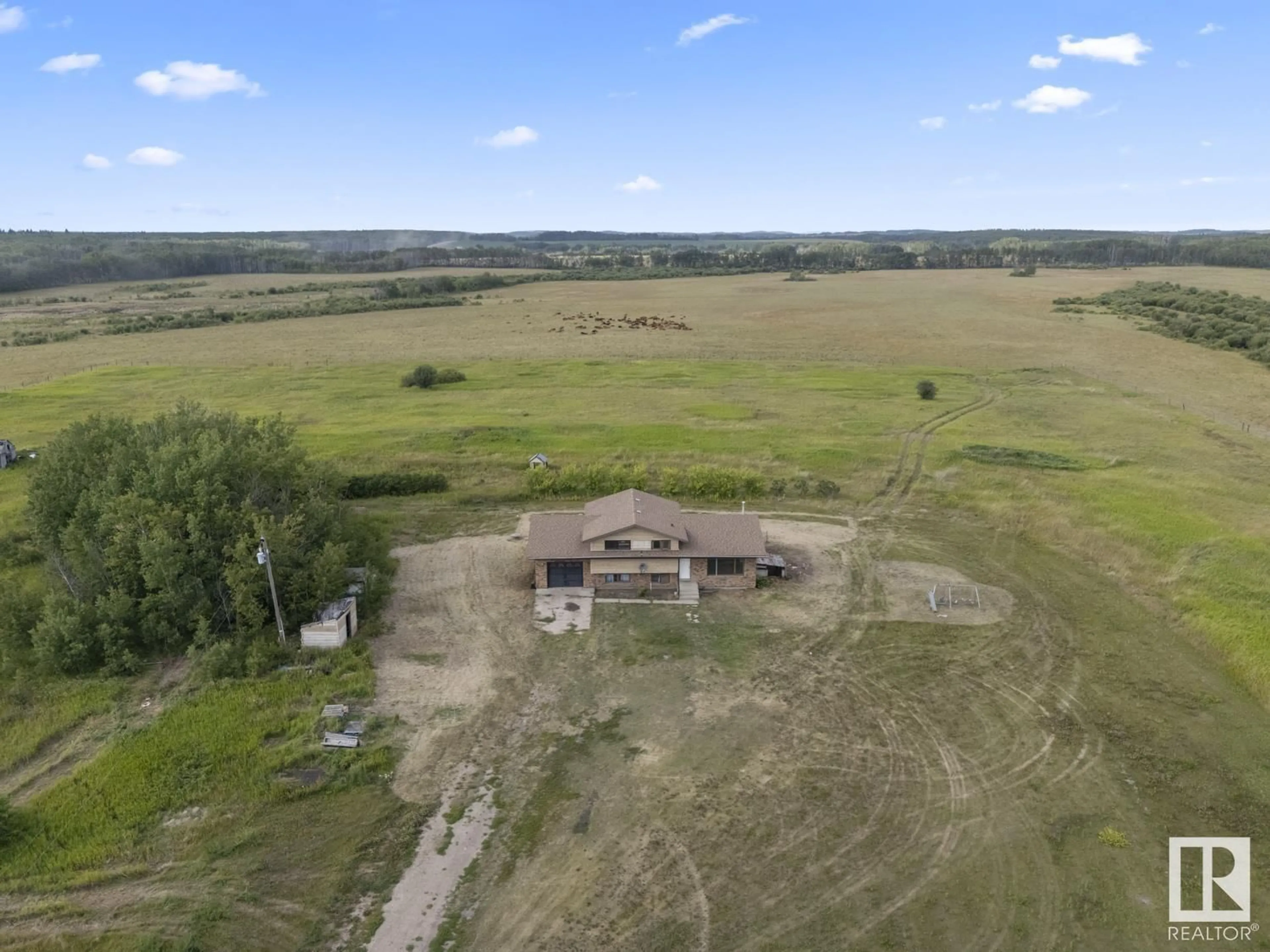 A pic from outside/outdoor area/front of a property/back of a property/a pic from drone, building for 42128 TWP RD 620, Rural Bonnyville M.D. Alberta T9M1P4
