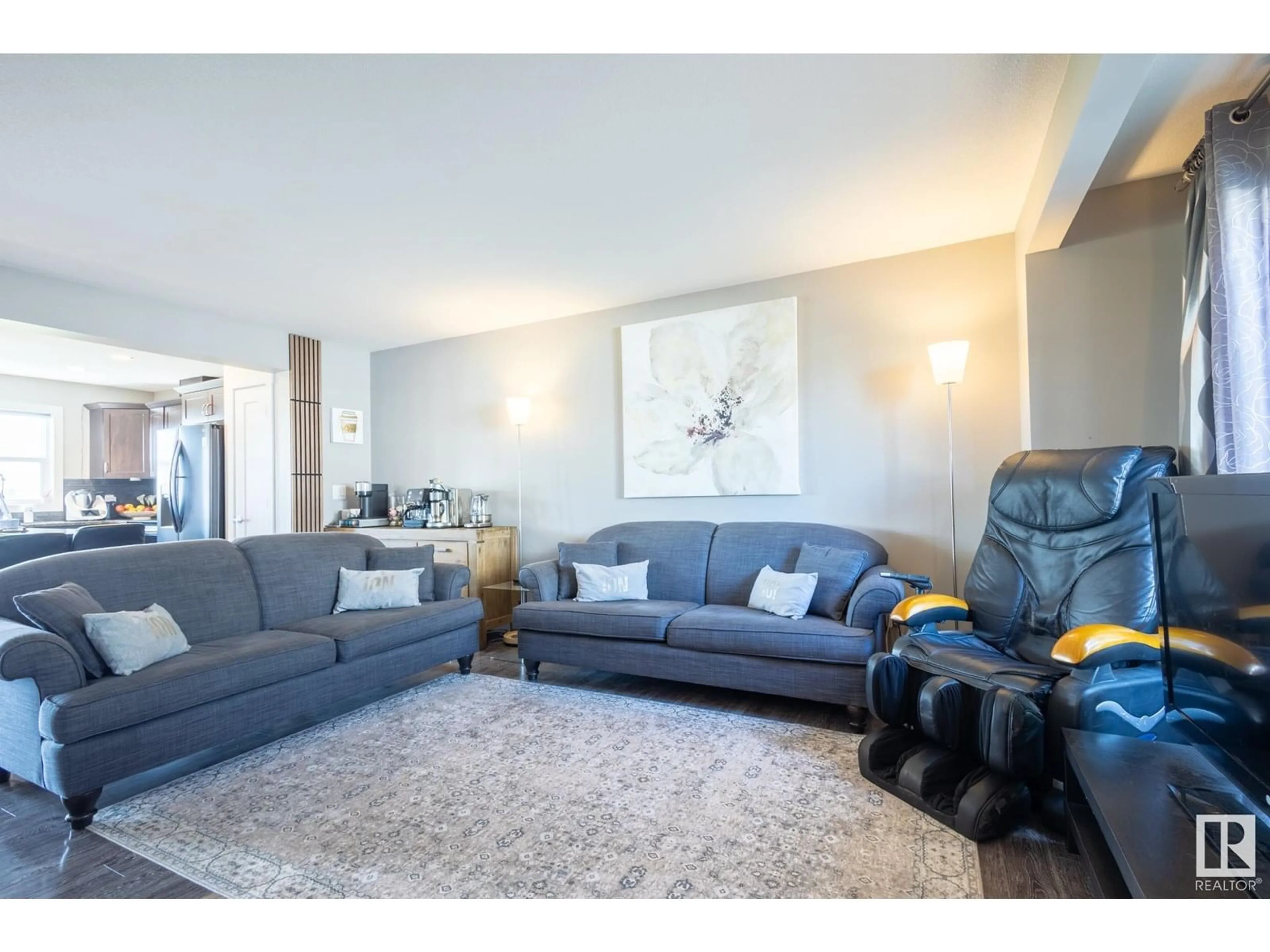Living room with furniture, unknown for #2 - 5203 149 AV, Edmonton Alberta T5A3S1