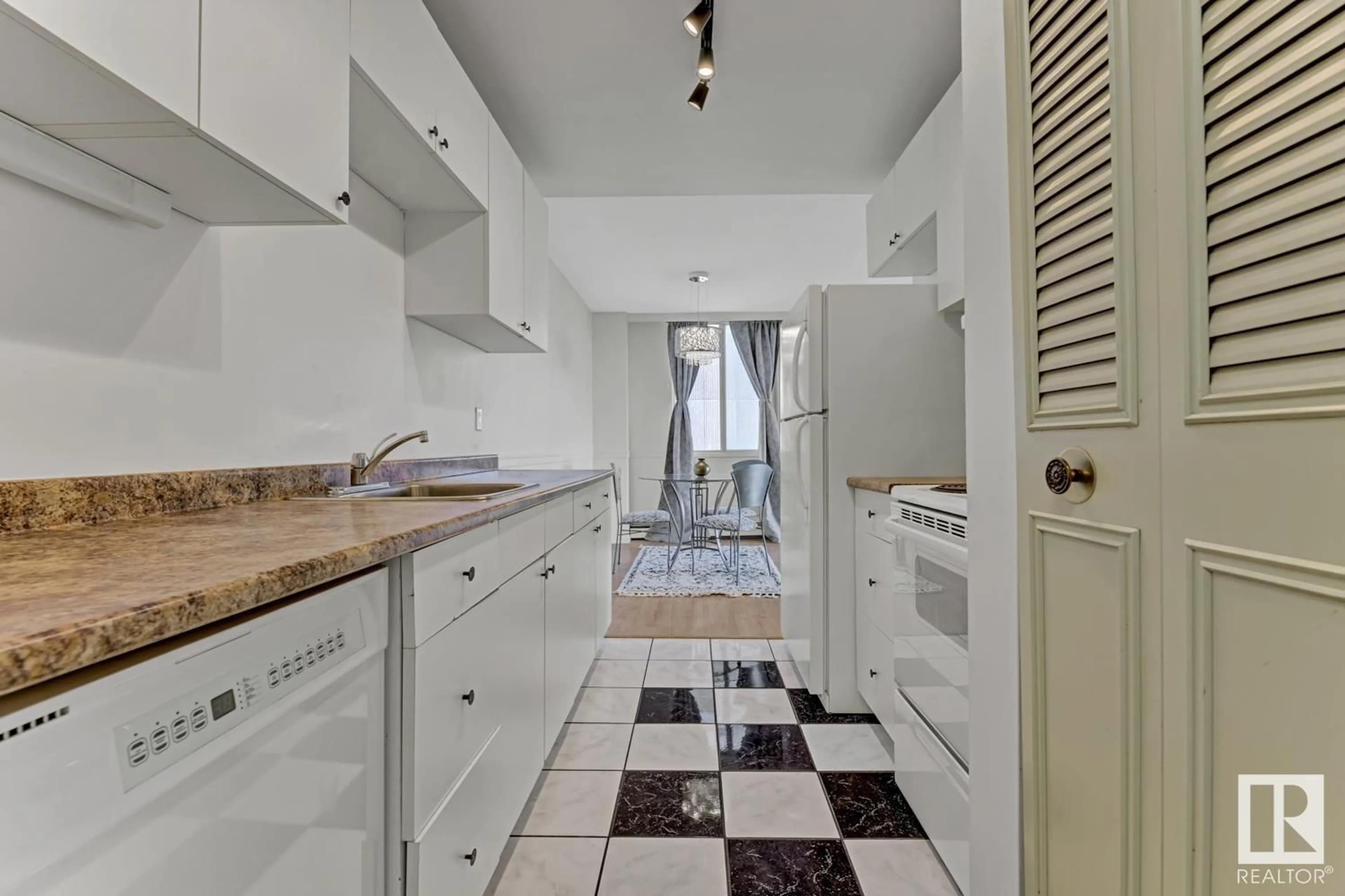 Standard kitchen, ceramic/tile floor for #1103 - 9909 104 ST, Edmonton Alberta T5K2G5