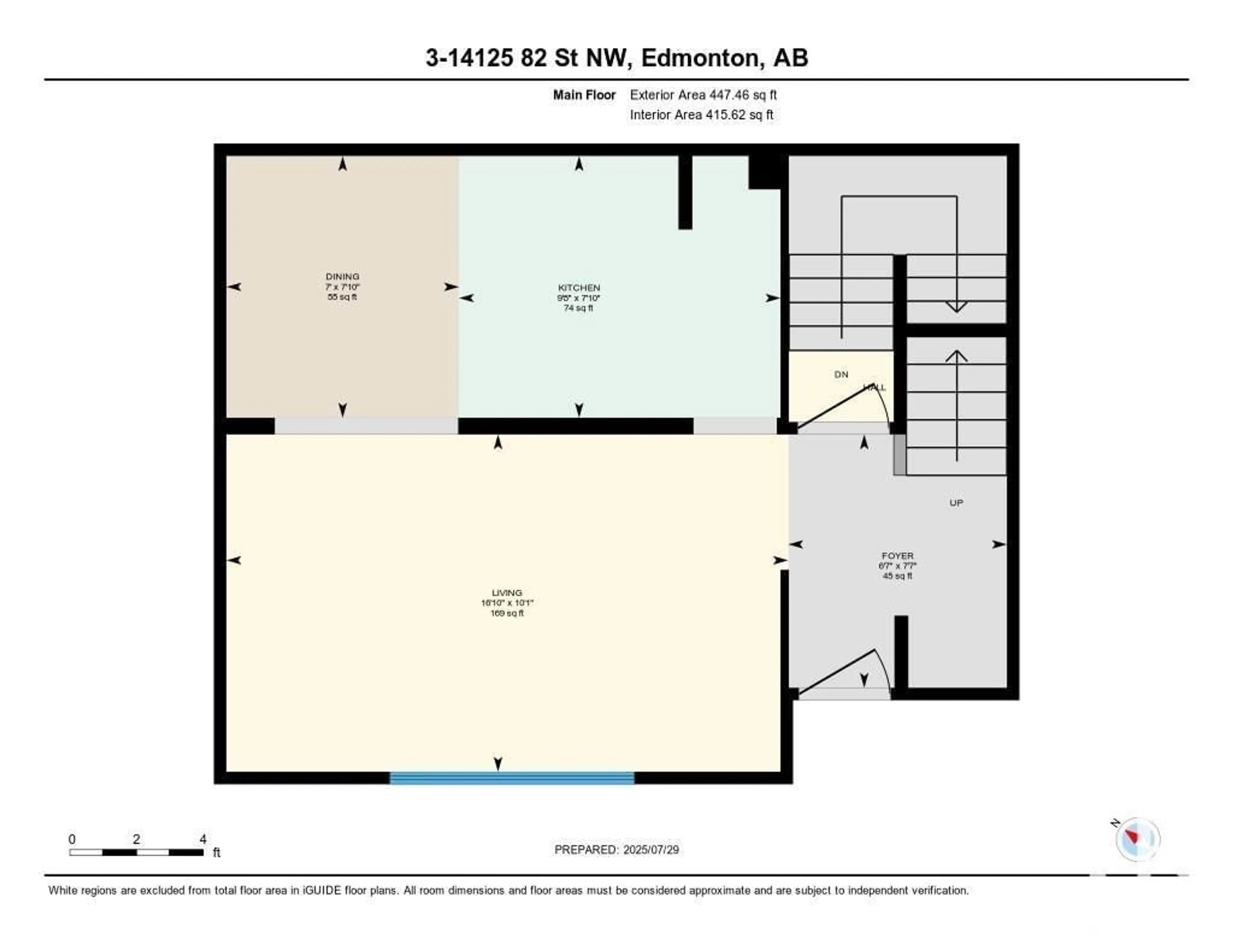 Floor plan for #3 - 14125 82 ST, Edmonton Alberta T5E2V7