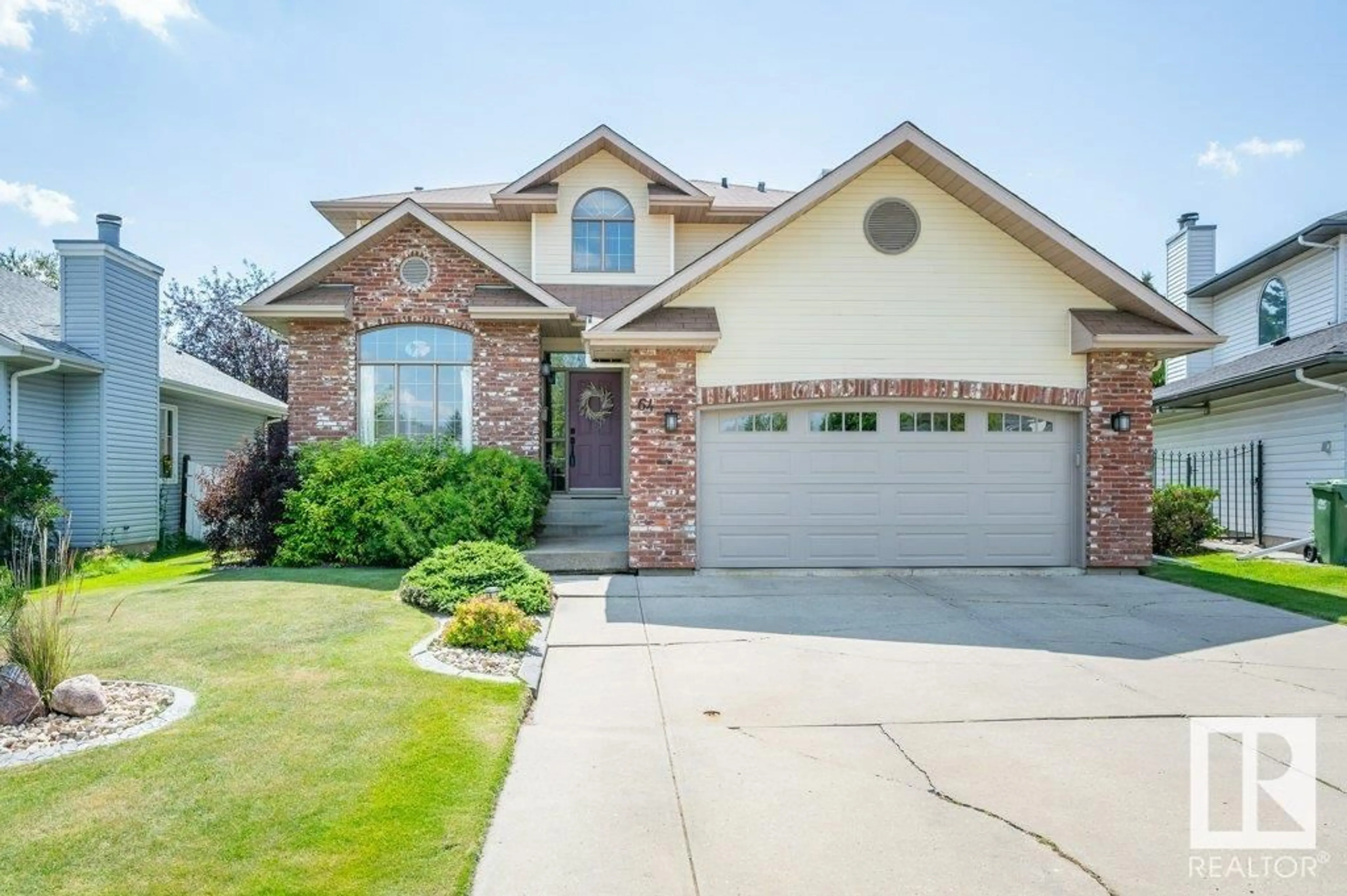 Home with brick exterior material, street for 64 DESMARAIS CR, St. Albert Alberta T8N6A9
