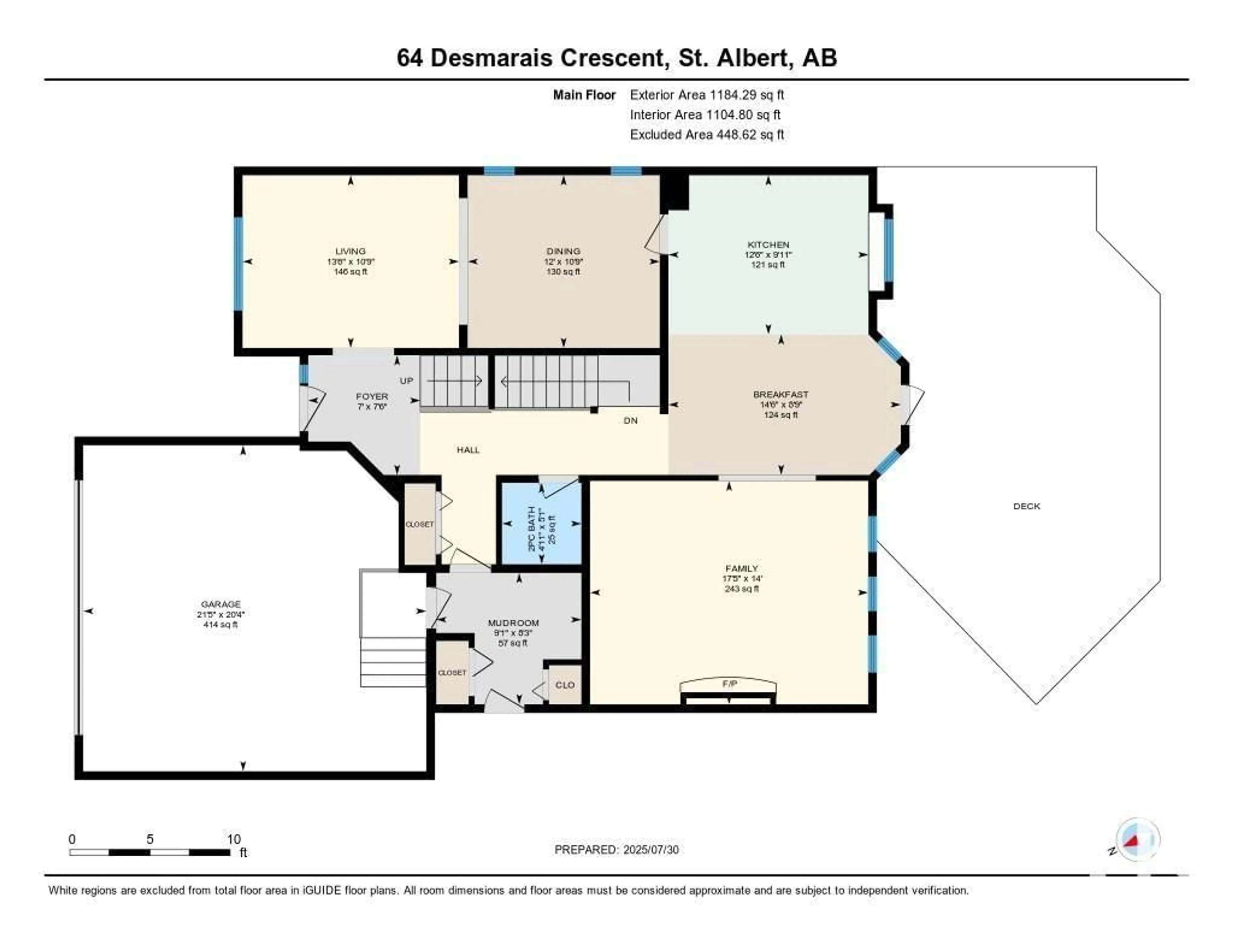 Floor plan for 64 DESMARAIS CR, St. Albert Alberta T8N6A9