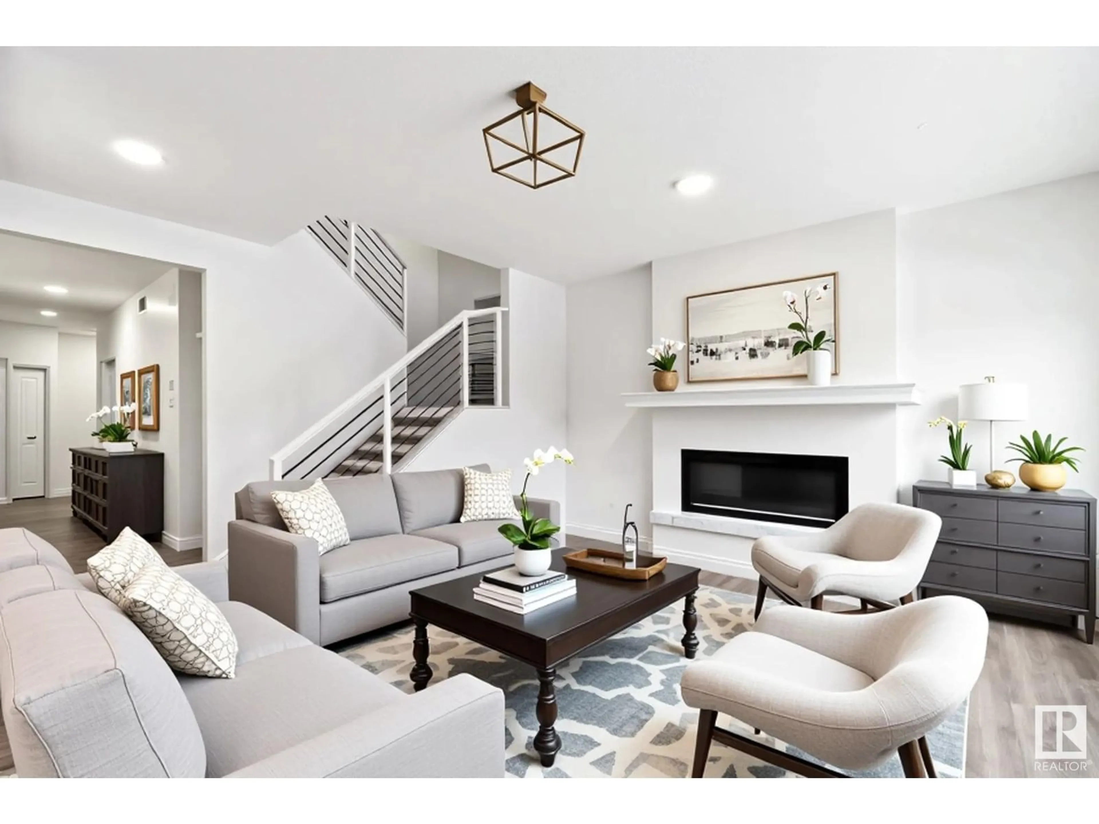 Living room with furniture, unknown for NW - 1519 26 ST, Edmonton Alberta T6T2T7