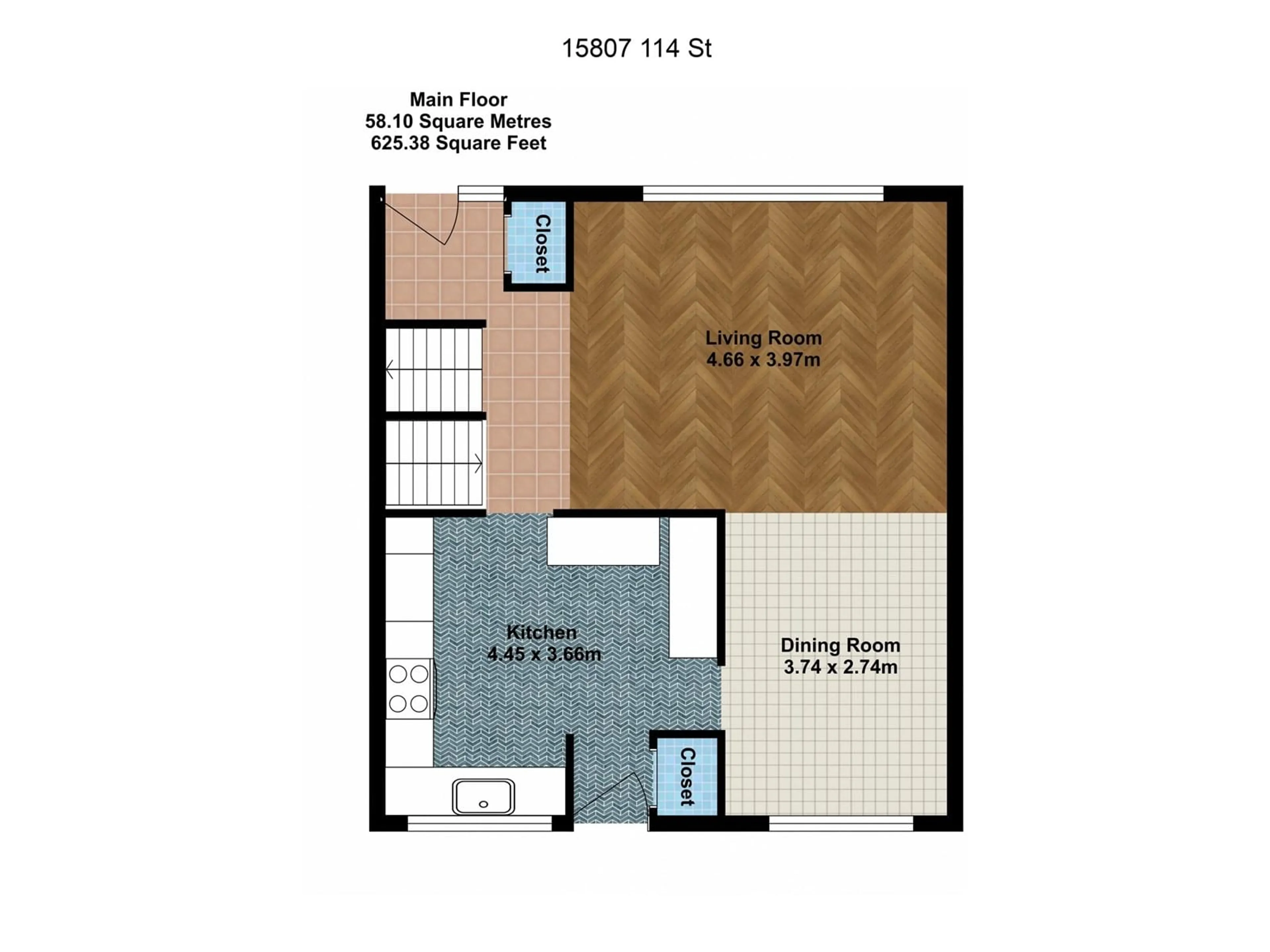 Floor plan for NW - 15807 114 ST, Edmonton Alberta T5X2V2