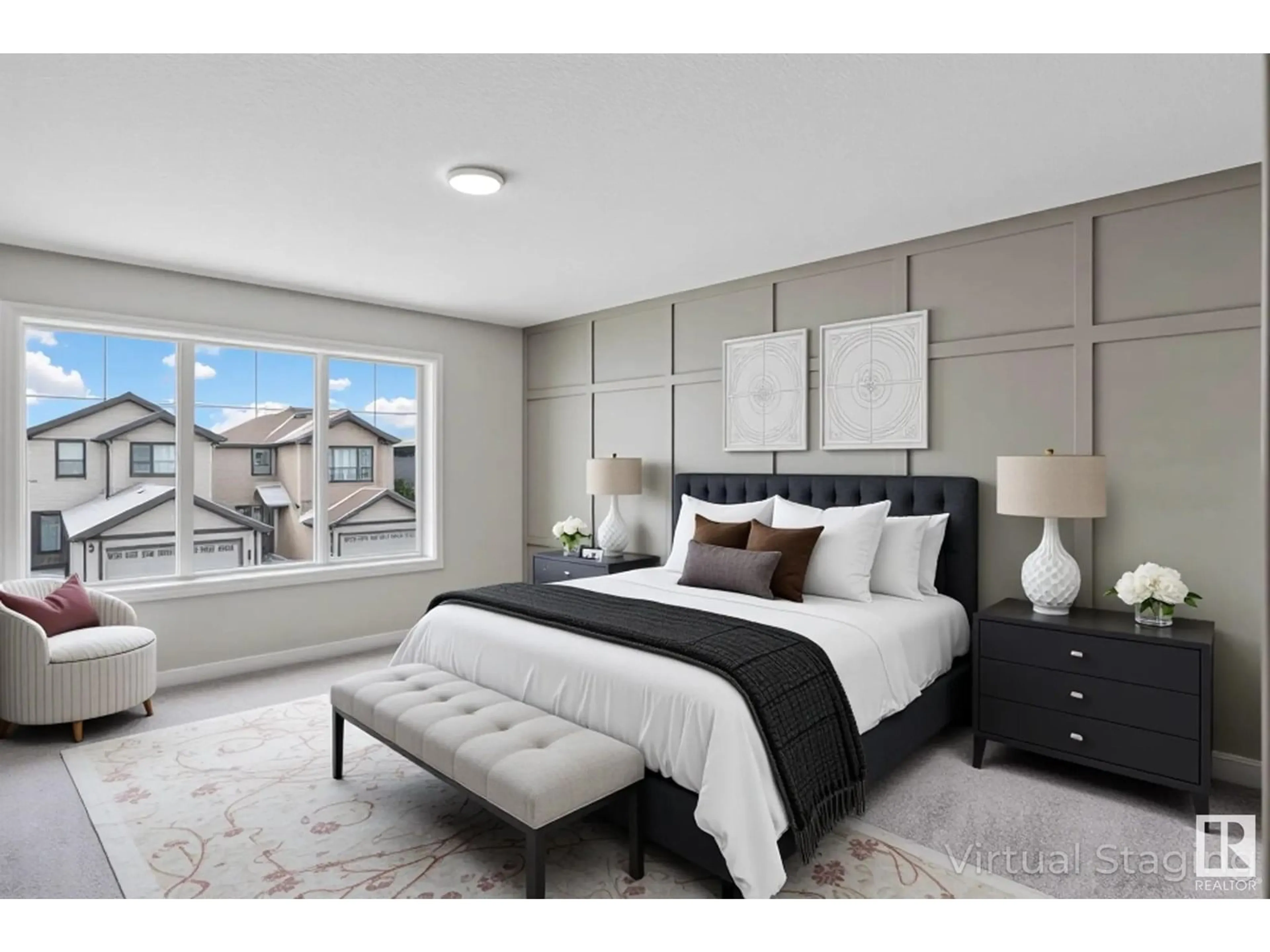 Bedroom with bed, unknown for 1659 12 ST, Edmonton Alberta T6T2V1
