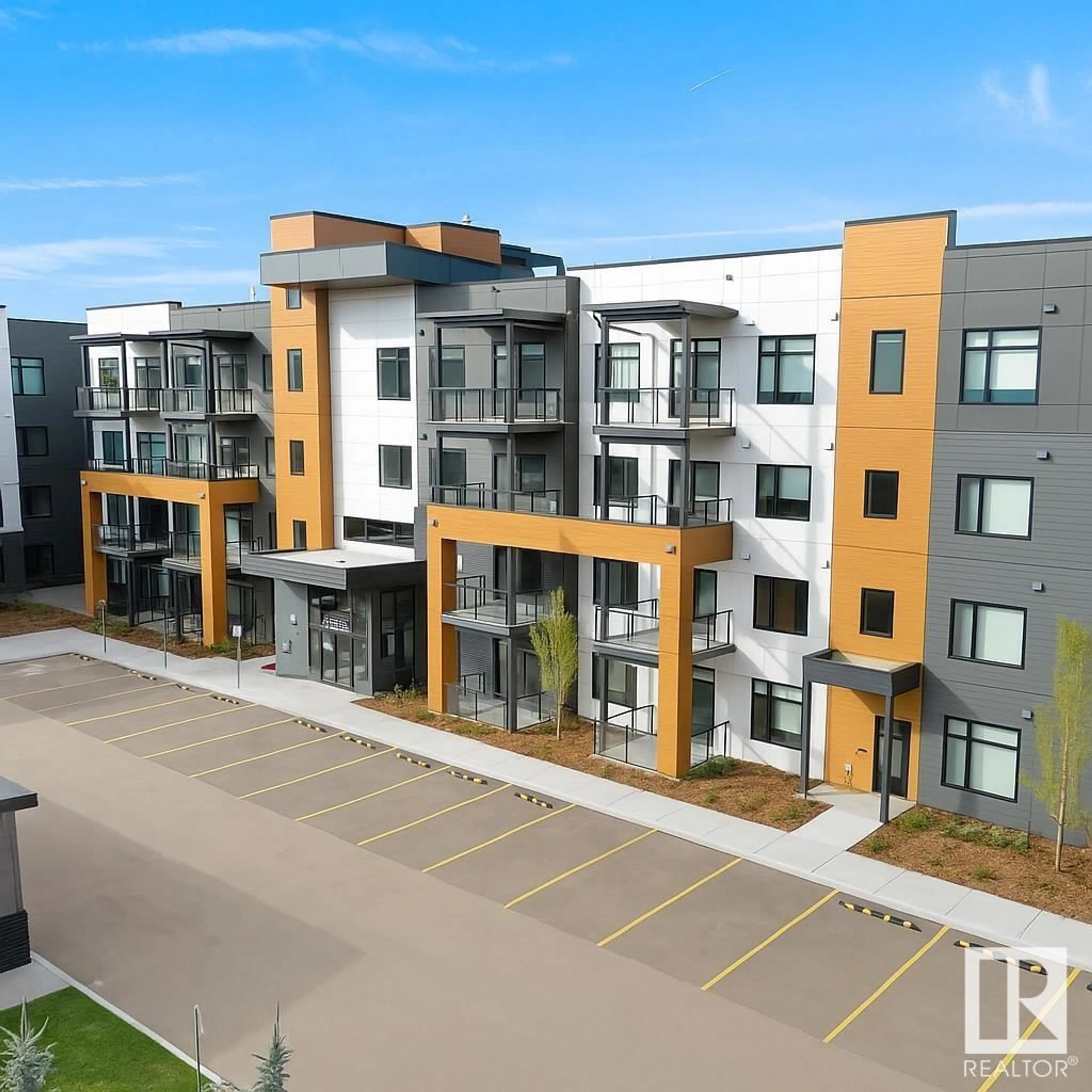 A pic from outside/outdoor area/front of a property/back of a property/a pic from drone, unknown for 317 - 7471 MAY CM, Edmonton Alberta T6R0X5
