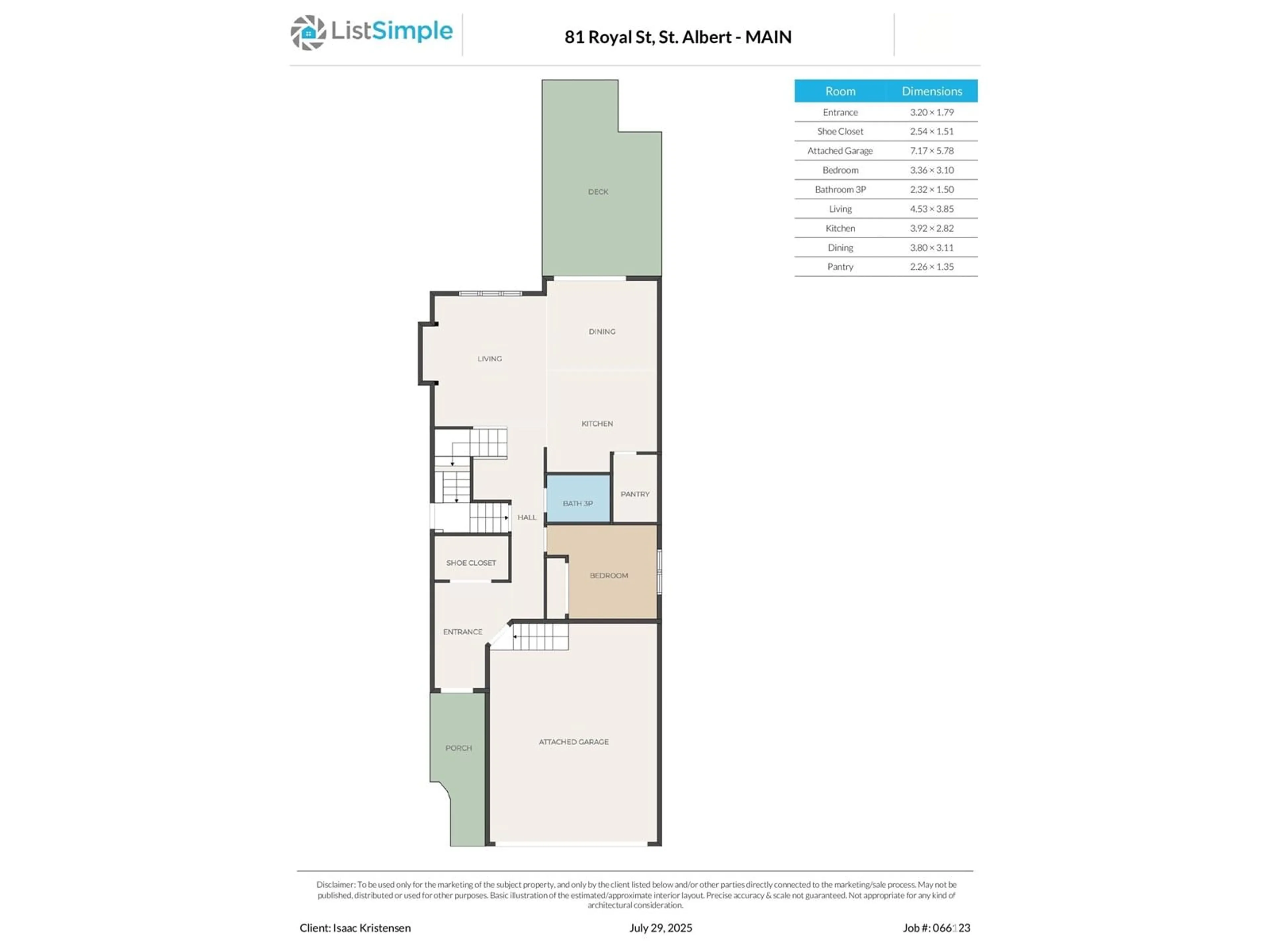 Floor plan for 81 ROYAL ST, St. Albert Alberta T8N7X4