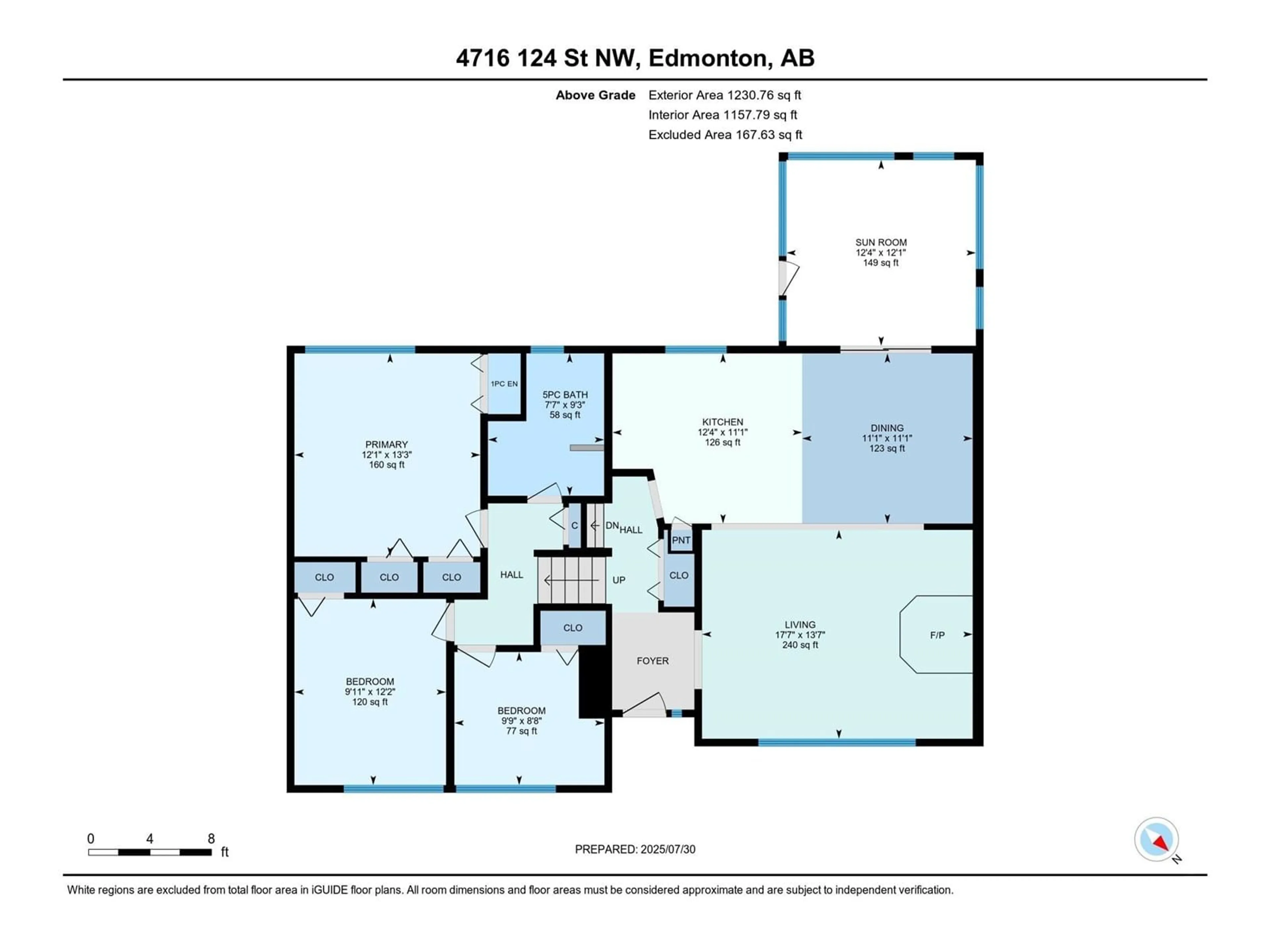 Floor plan for 4716 124 ST, Edmonton Alberta T6H3T8