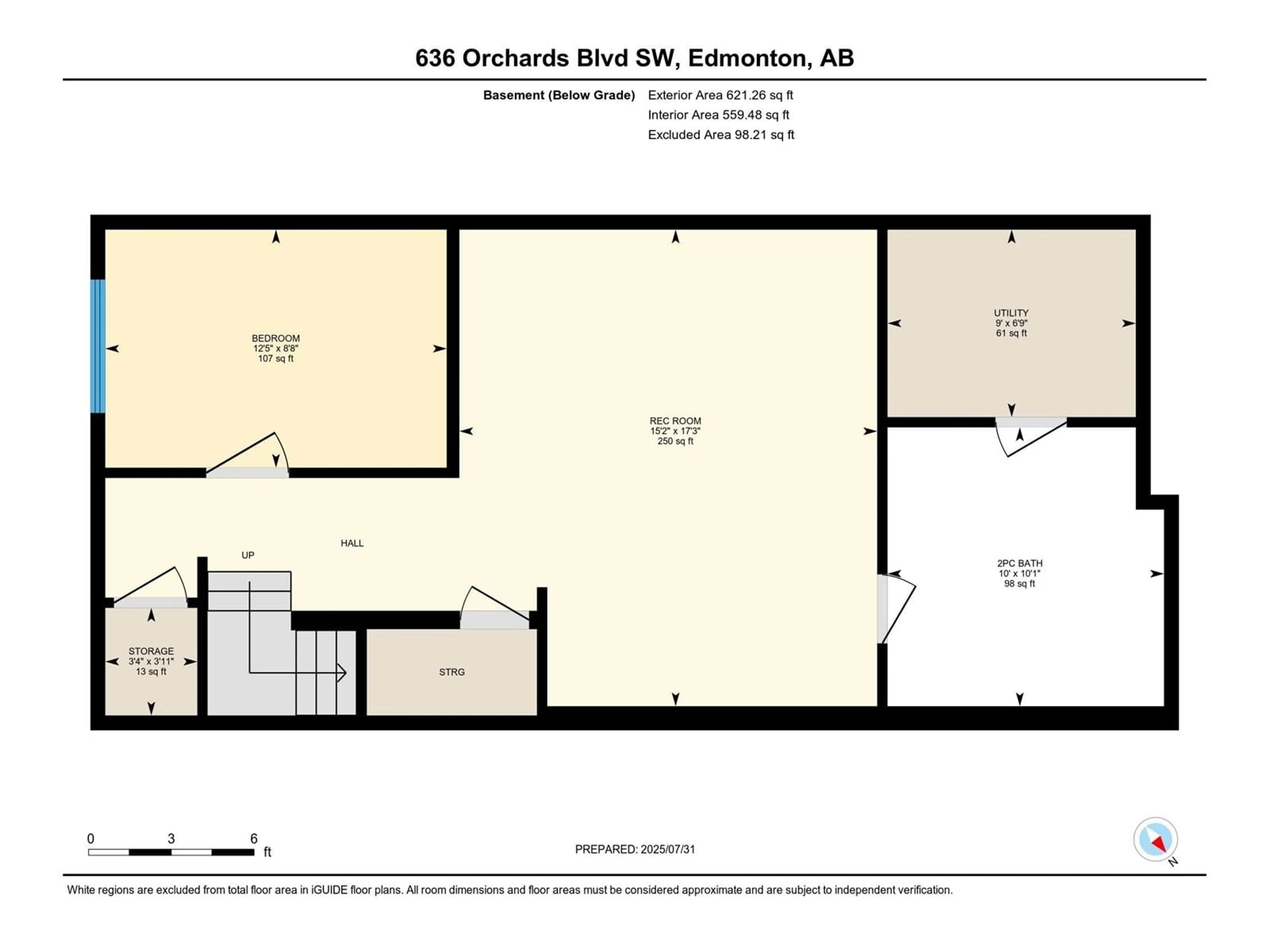 Floor plan for 636 ORCHARDS BV, Edmonton Alberta T6X2L4