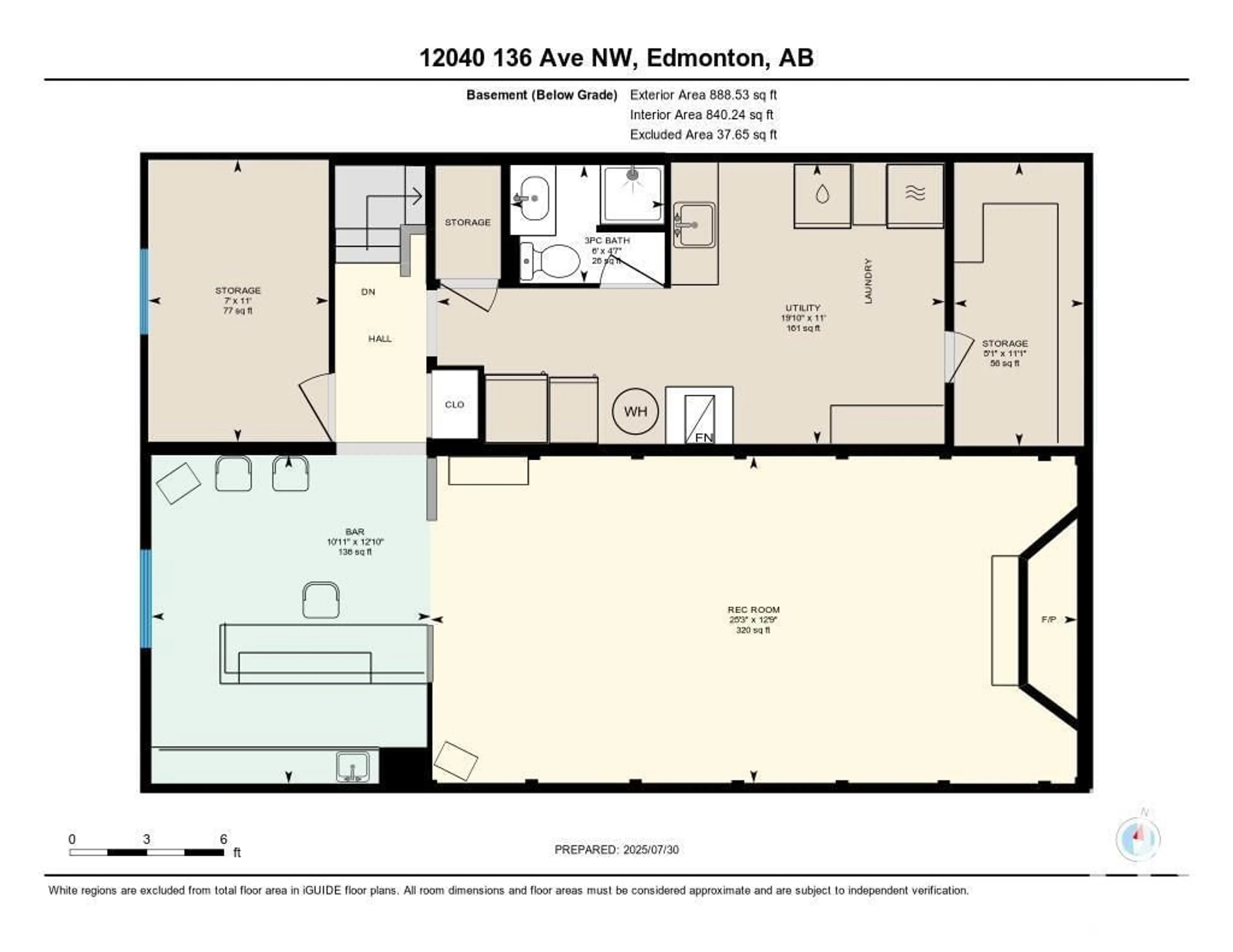 Floor plan for 12040 136 AV, Edmonton Alberta T5E1X7