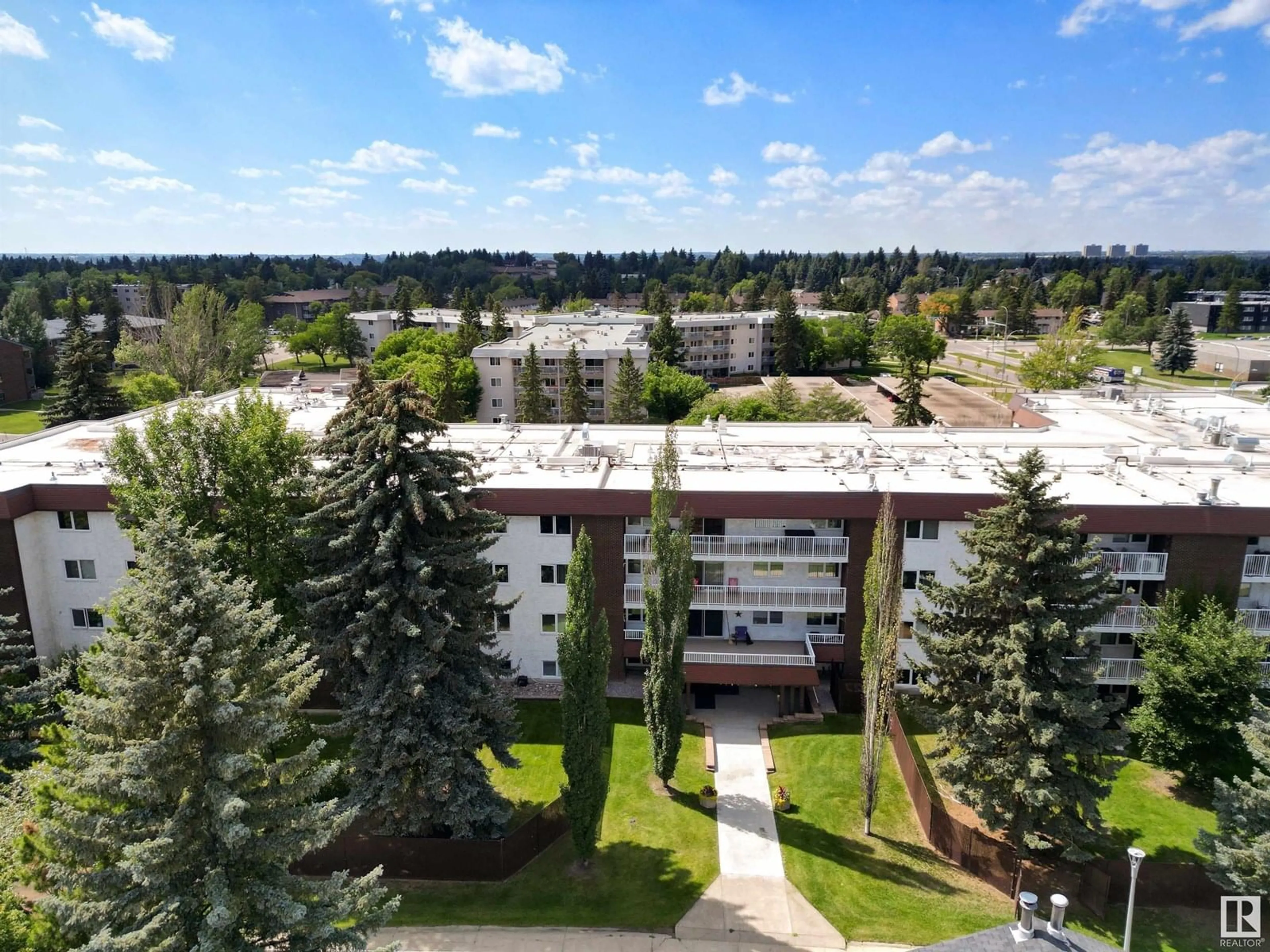 A pic from outside/outdoor area/front of a property/back of a property/a pic from drone, unknown for #308 - 14810 51 AVE NW, Edmonton Alberta T6H5G5