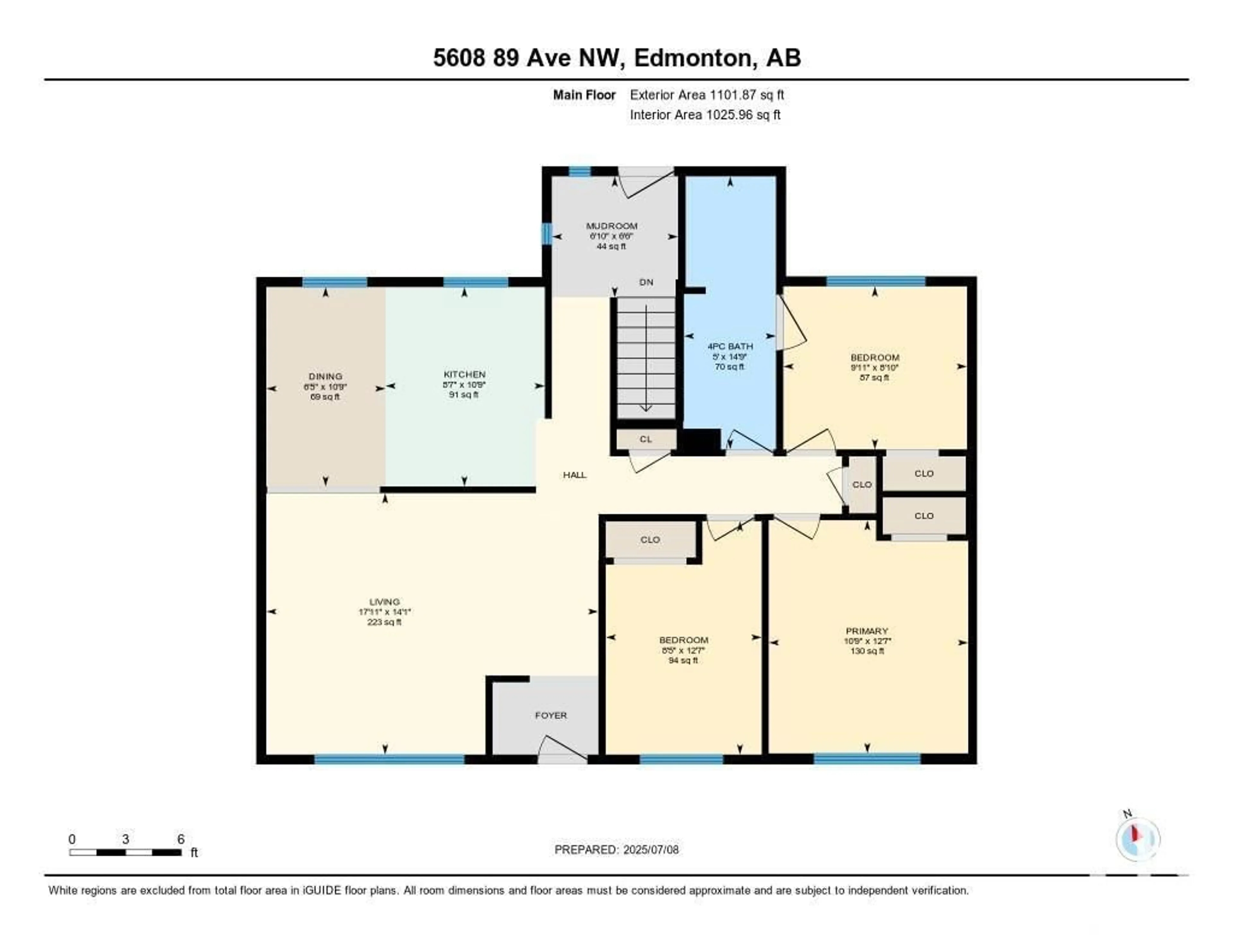 Floor plan for 5608 89 AV, Edmonton Alberta T6B0M5