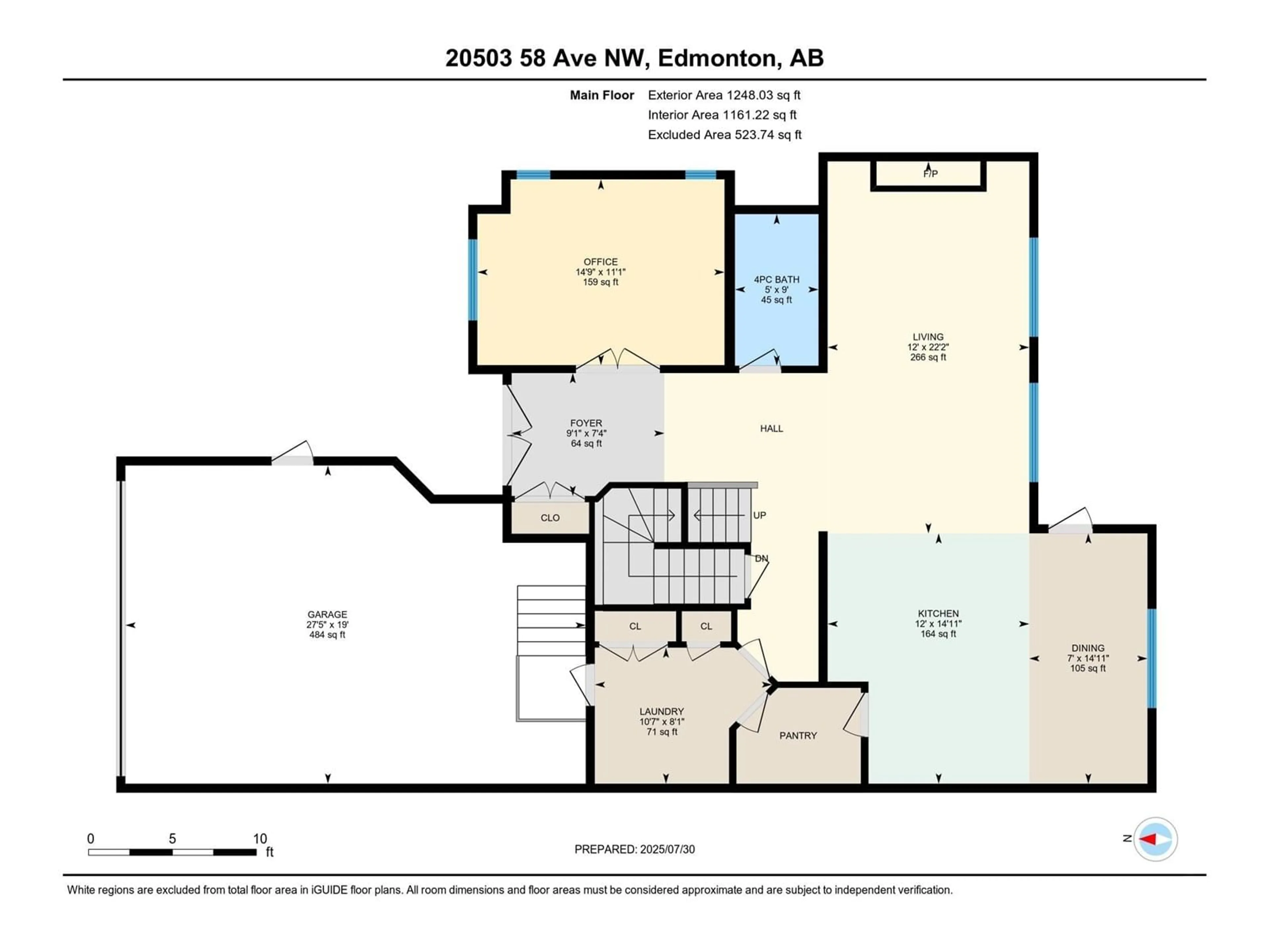Floor plan for 20503 58 AV, Edmonton Alberta T6M2Z5